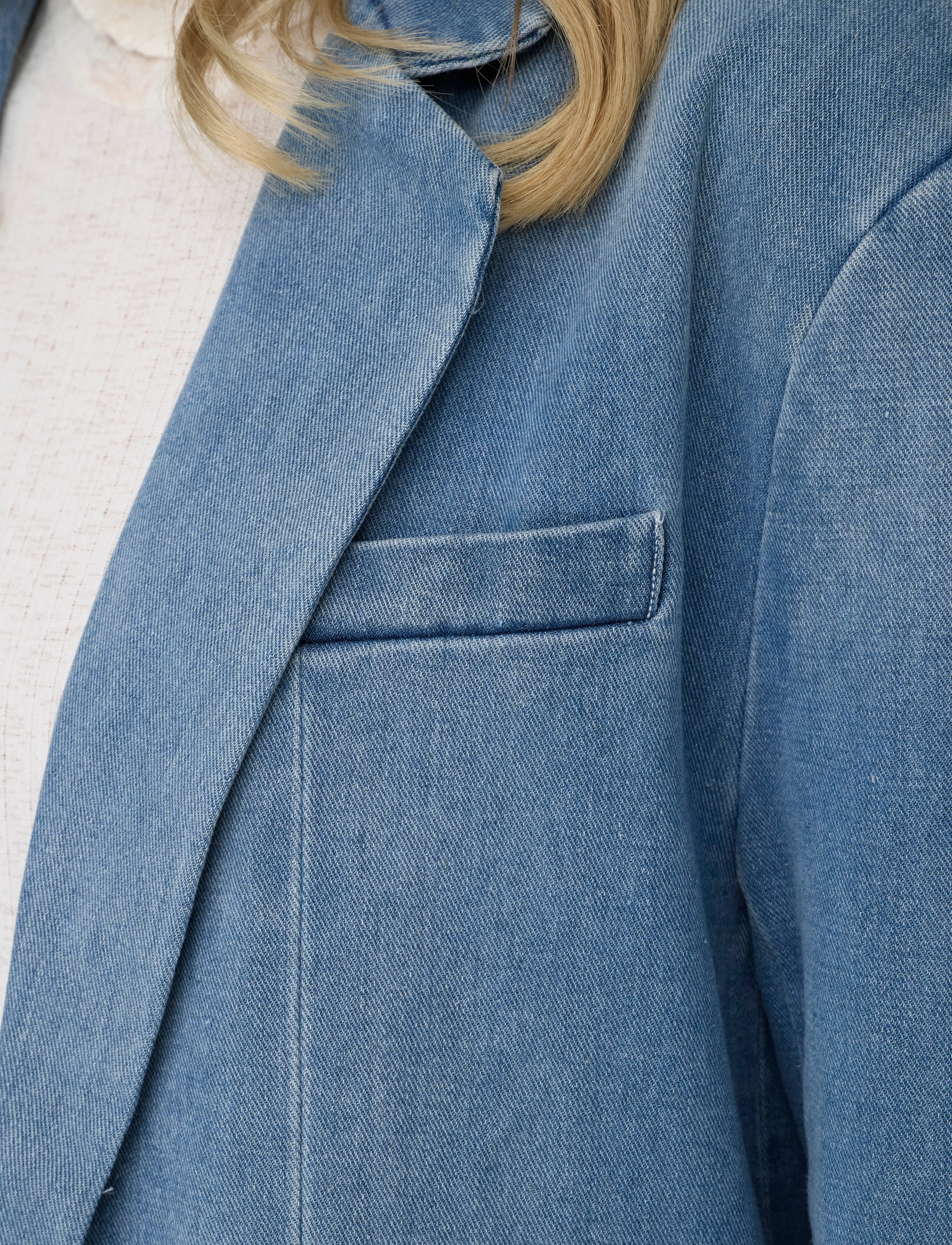 ONLY - ONLCORY LS DNM BLAZER GUA - light blue denim - 4