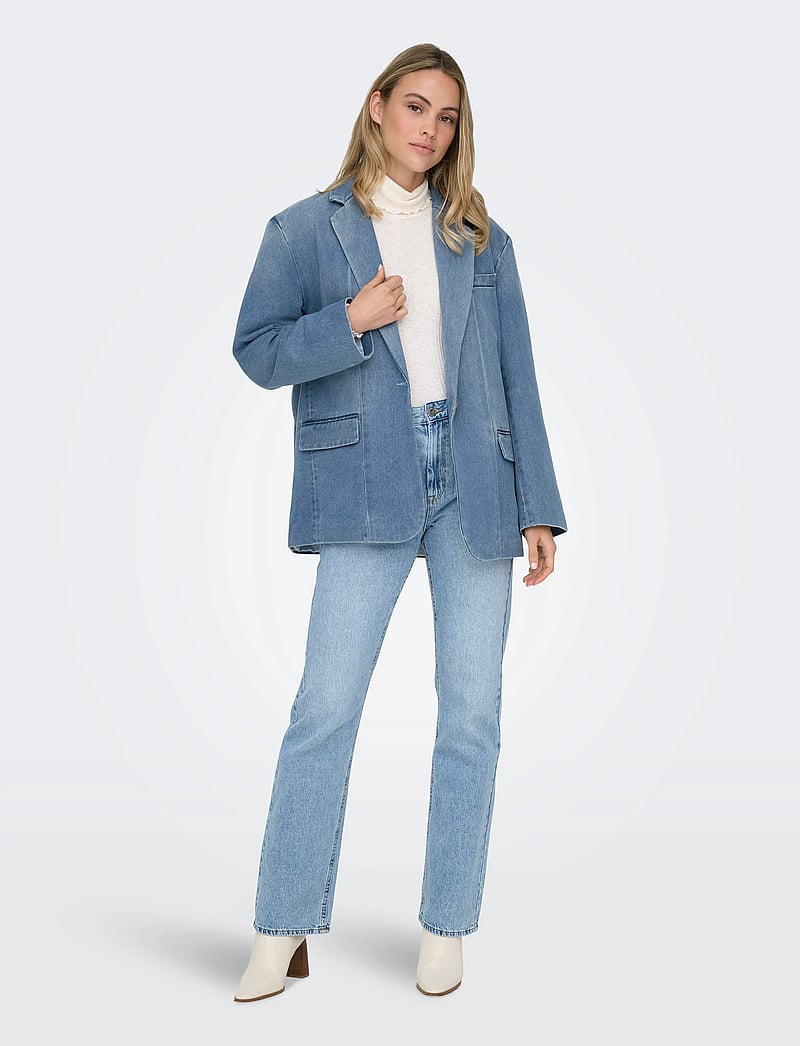 ONLY - ONLCORY LS DNM BLAZER GUA - enkeltradede blazere - light blue denim - 5