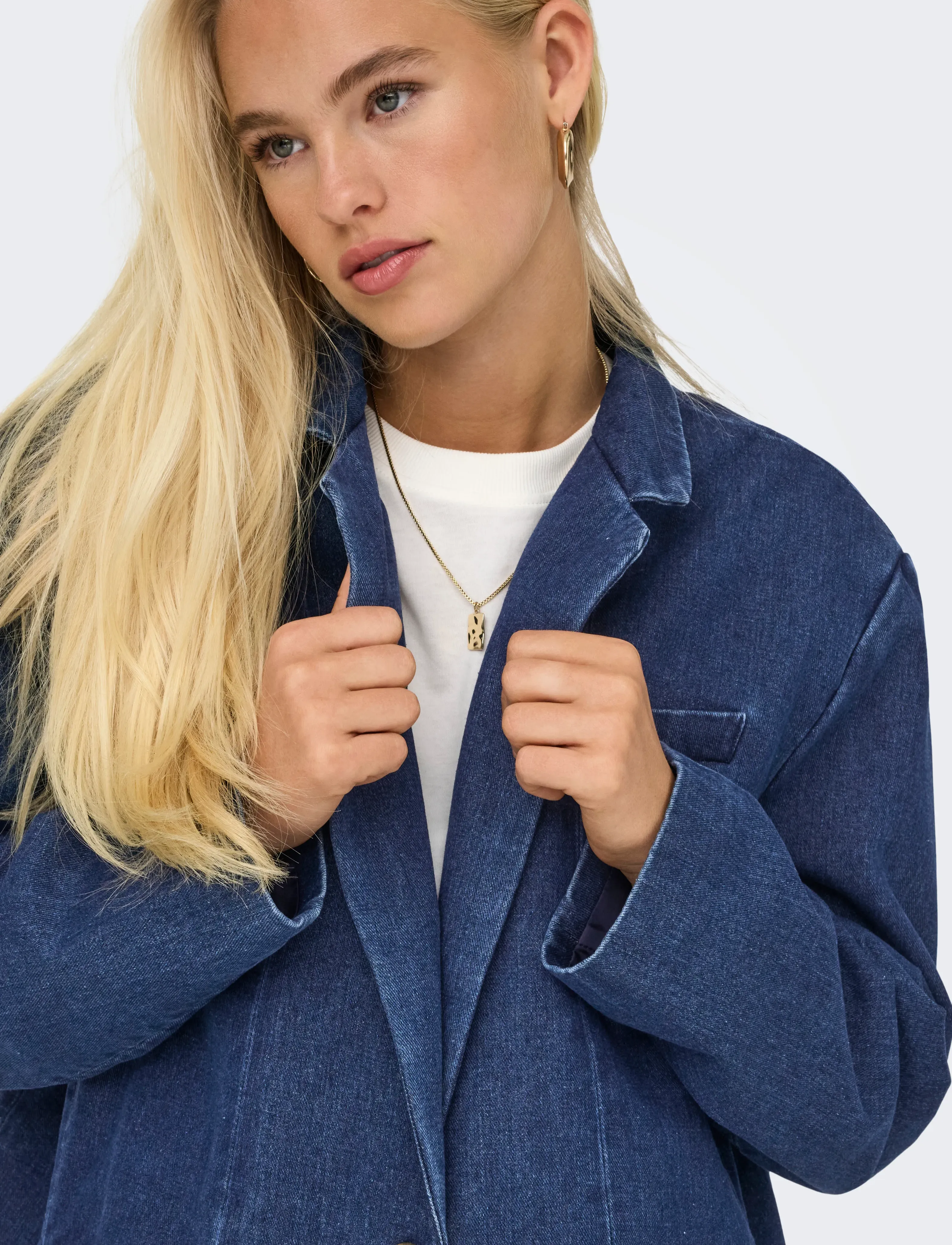 ONLY - ONLCORY LS DNM BLAZER GUA - medium blue denim - 5
