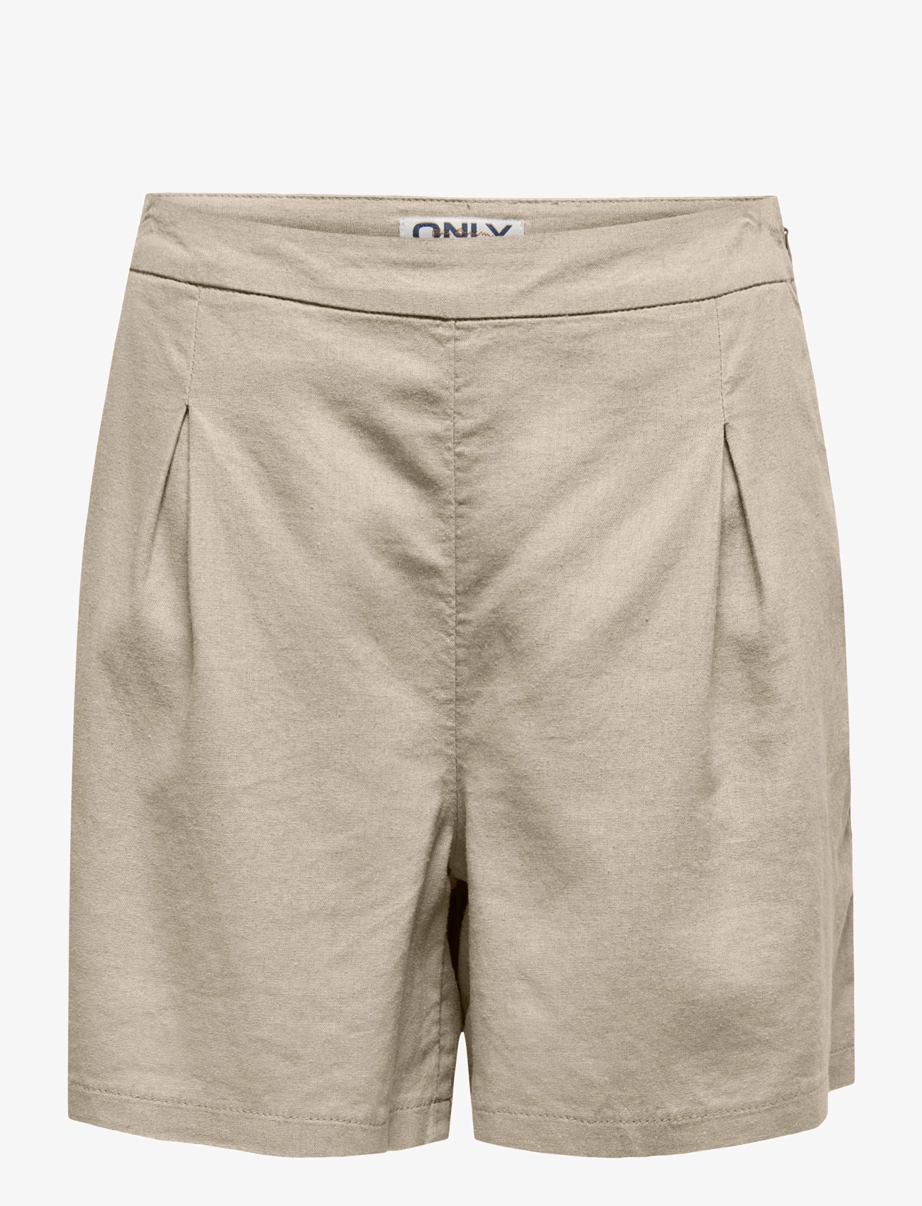 ONLY ONLCARO HW LINEN BL PLEAT SHORTS CC PNT - Shorts - OXFORD TAN / beige