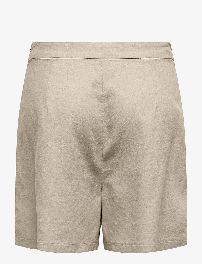 ONLY - ONLCARO HW LINEN BL PLEAT SHORTS CC PNT - leinen-shorts - oxford tan - 1