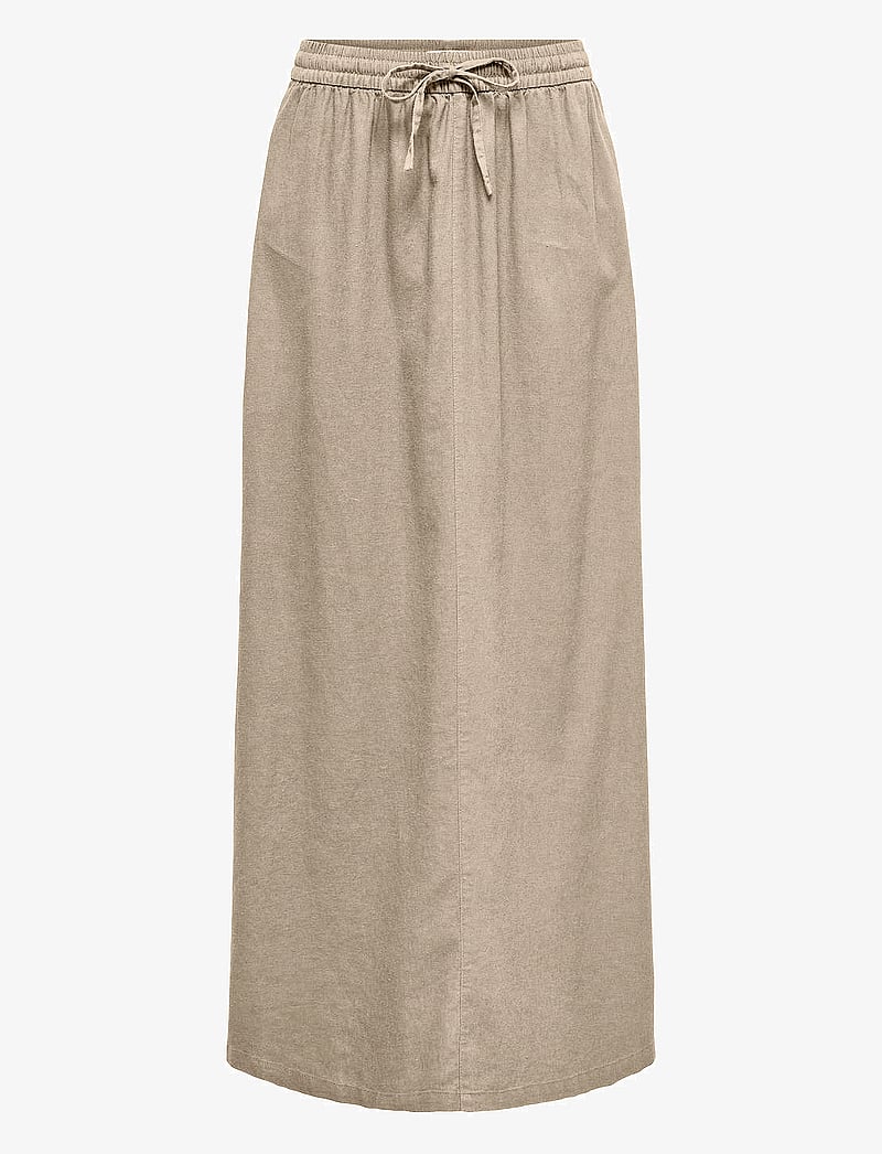 ONLY - ONLCARO HW LINEN BL LONG SKIRT CC PNT - maxi röcke - oxford tan - 1