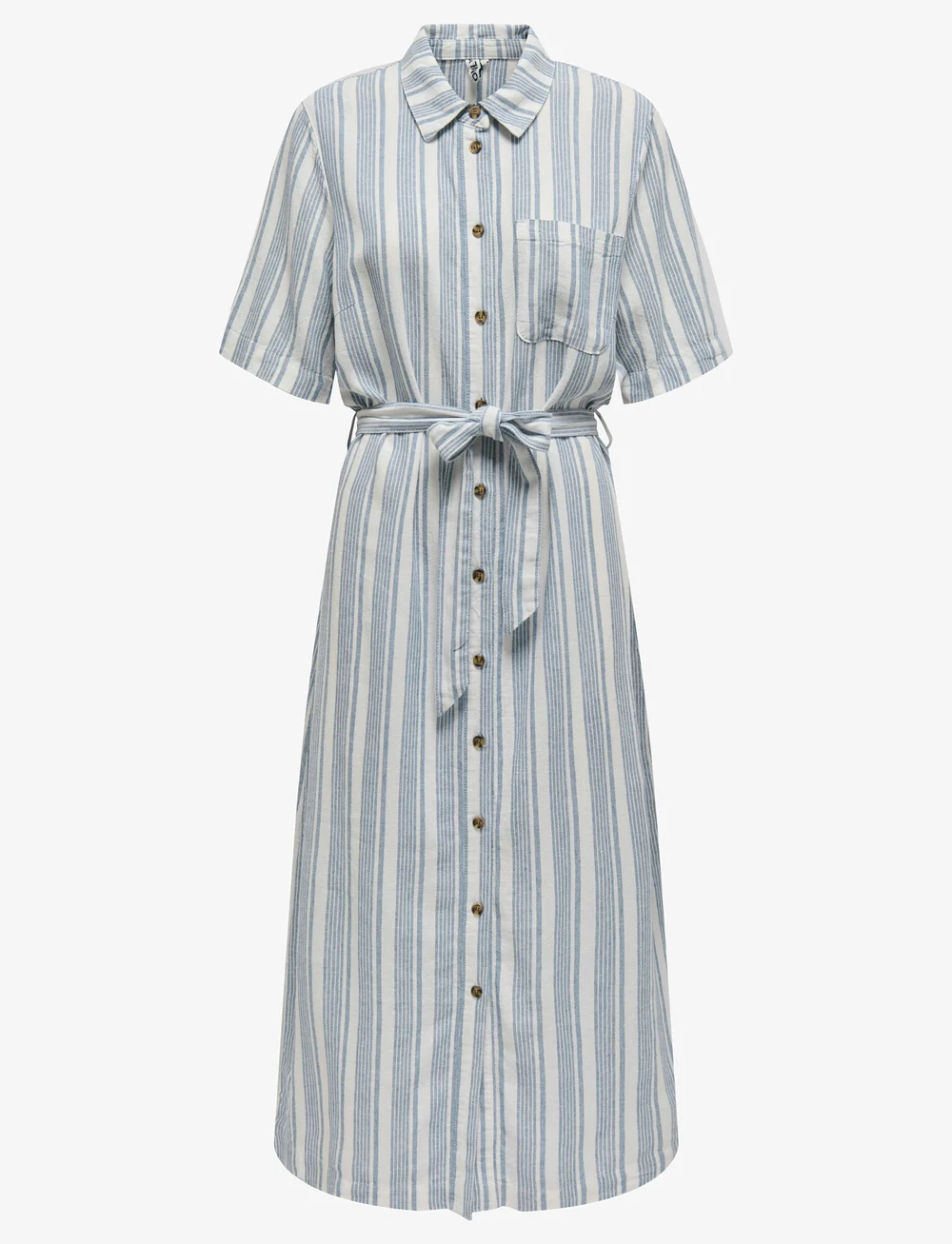 ONLY - ONLCARO S/S LINEN BL BELT DRESS CC PNT - hemdkleider - coronet blue - 1
