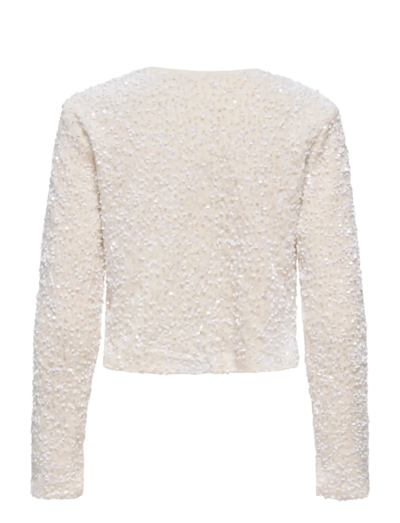 ONLY - ONLANIKA SEQUINS LS BOW TOP WVN - cardigans - whitecap gray - 2