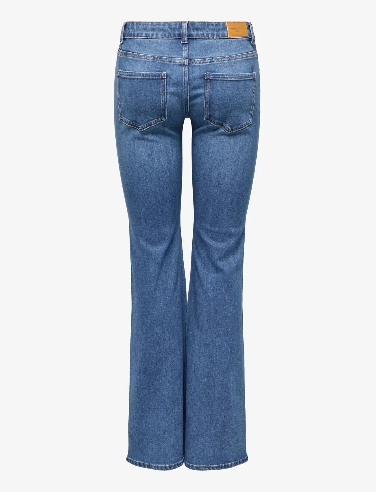 ONLY - ONLTIGER LW WIDE MB FLARED DNM PIM - utsvängda jeans - medium blue denim - 2