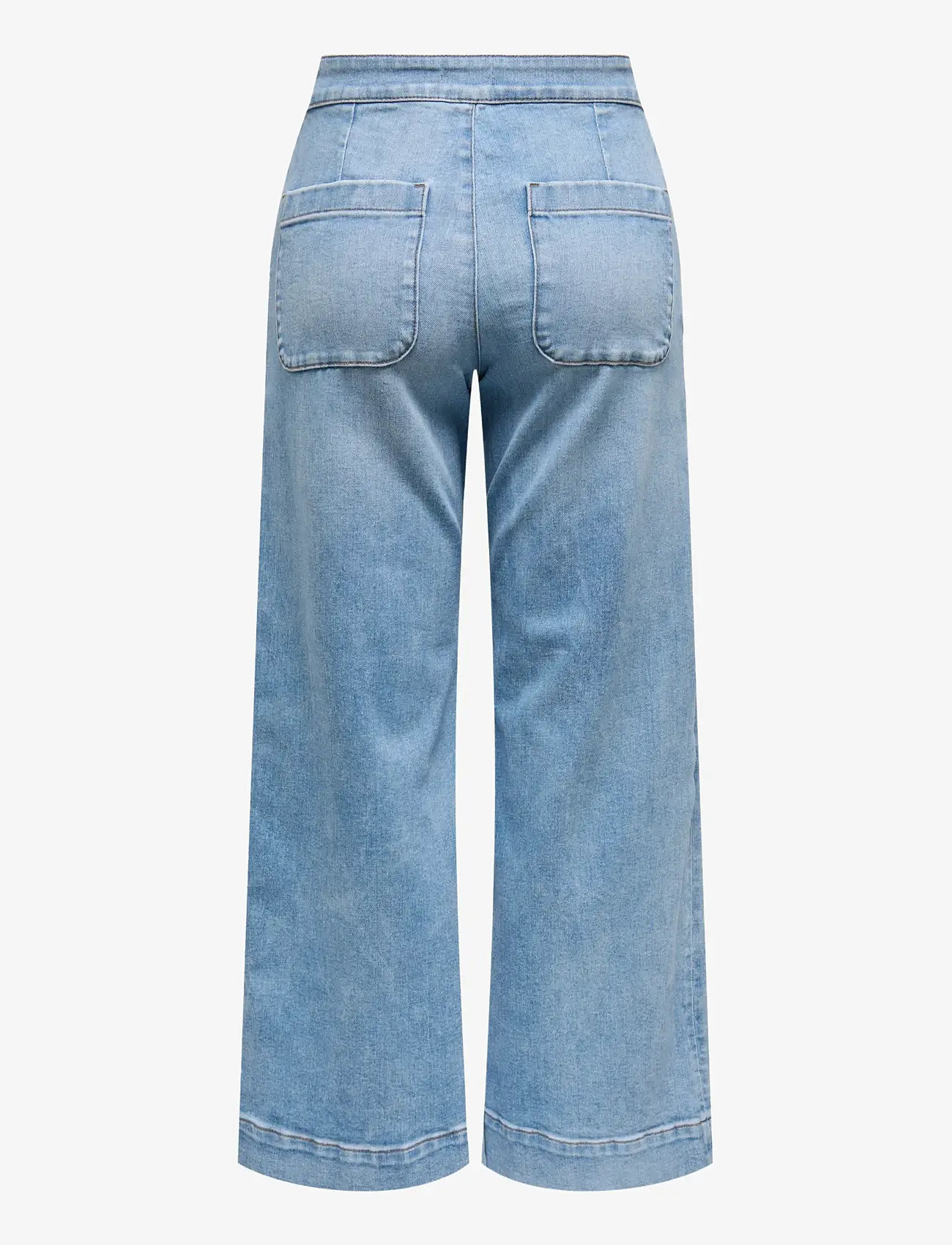 ONLY - ONLMADISON HW BUTTON WIDE CRP DNM GEN223 - wide leg jeans - light blue denim - 2
