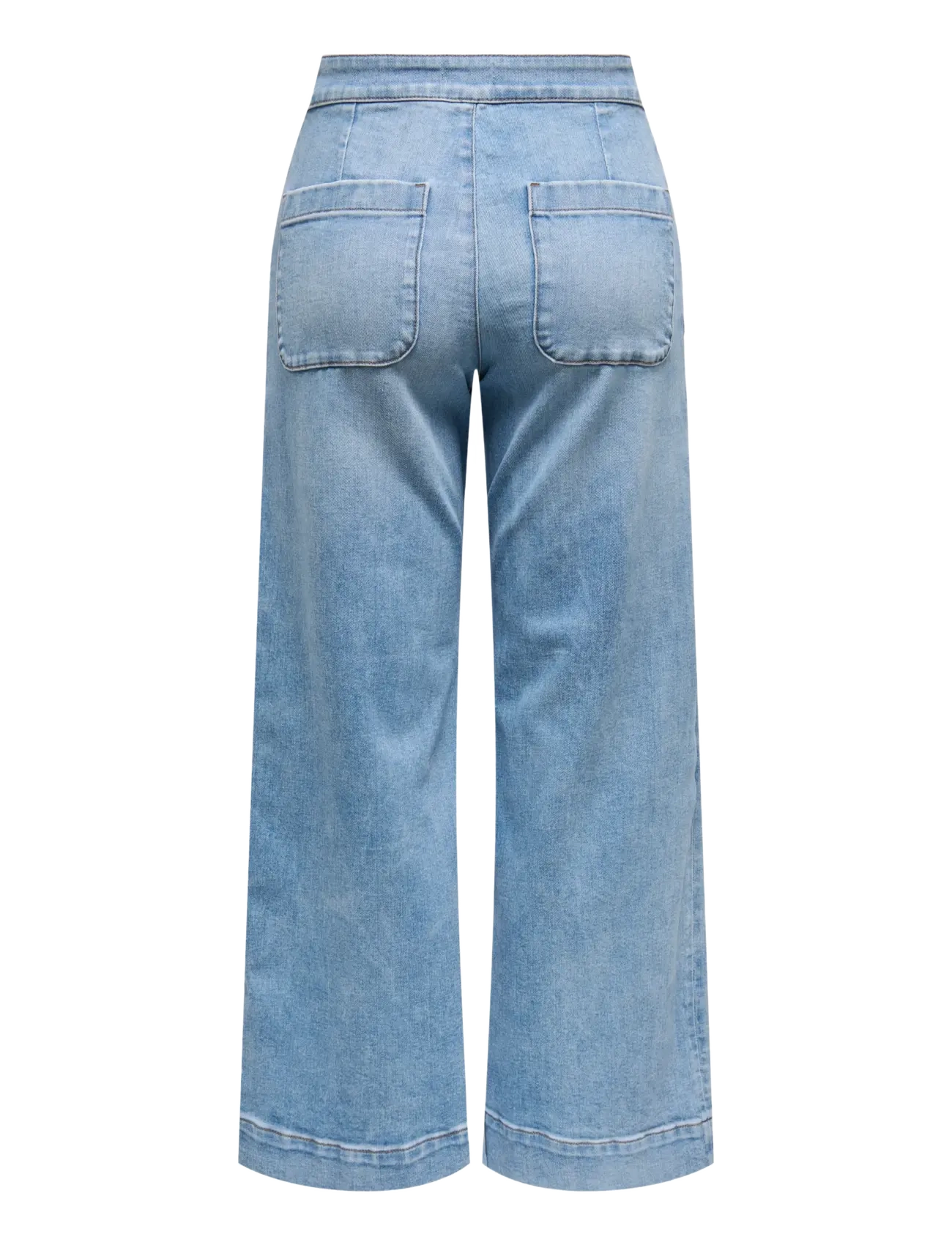ONLY - ONLMADISON HW BUTTON WIDE CRP DNM GEN223 - brede jeans - light blue denim - 2