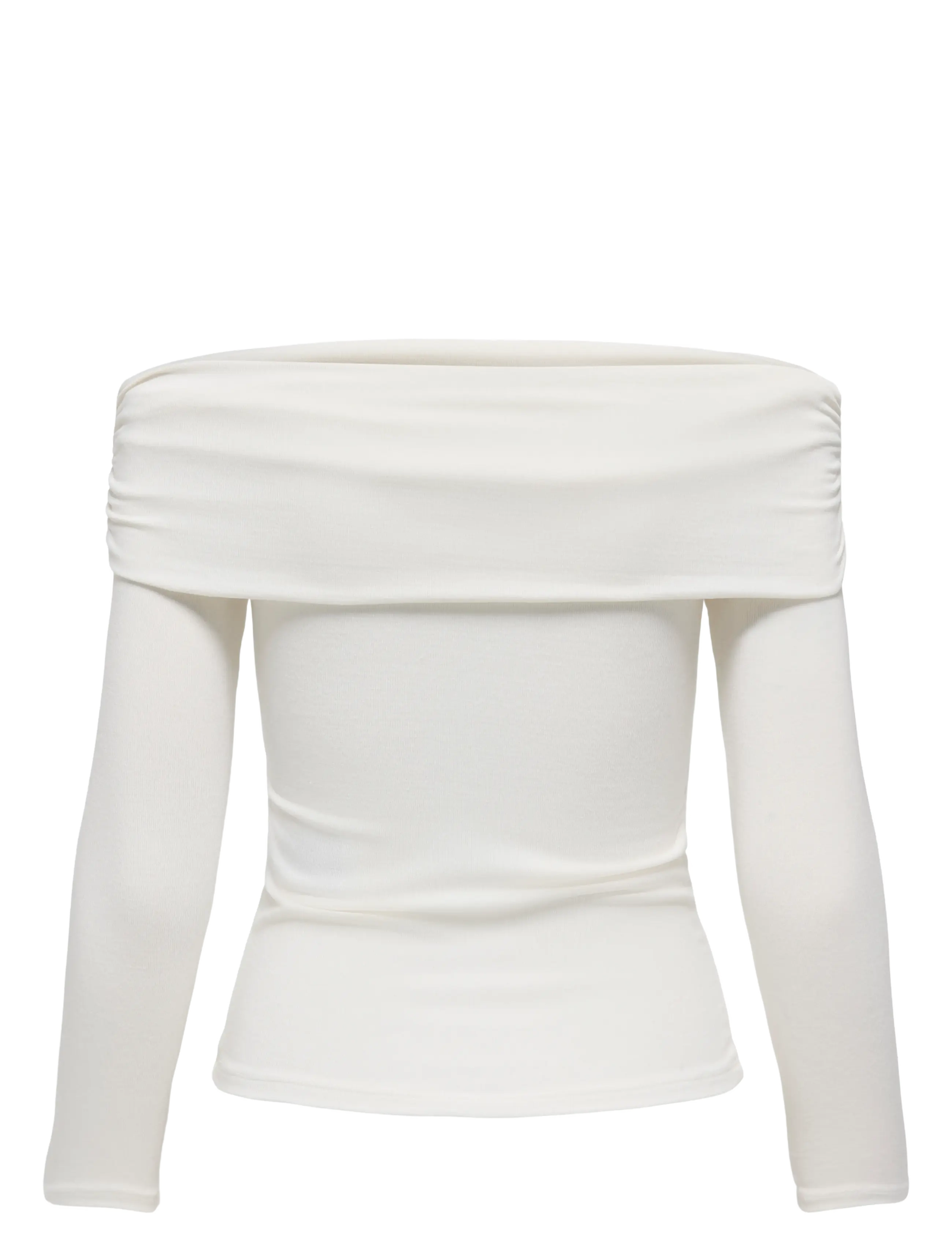 ONLY - ONLGLAMOUR L/S OFF SHOULDER TOP CC JRS - t-shirts met lange mouwen - cloud dancer - 2