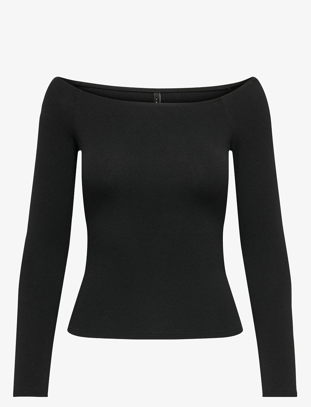 ONLY - ONLGLAMOUR L/S BOAT NECK TOP BOX CC JRS - hauts à manches longues - black - 1