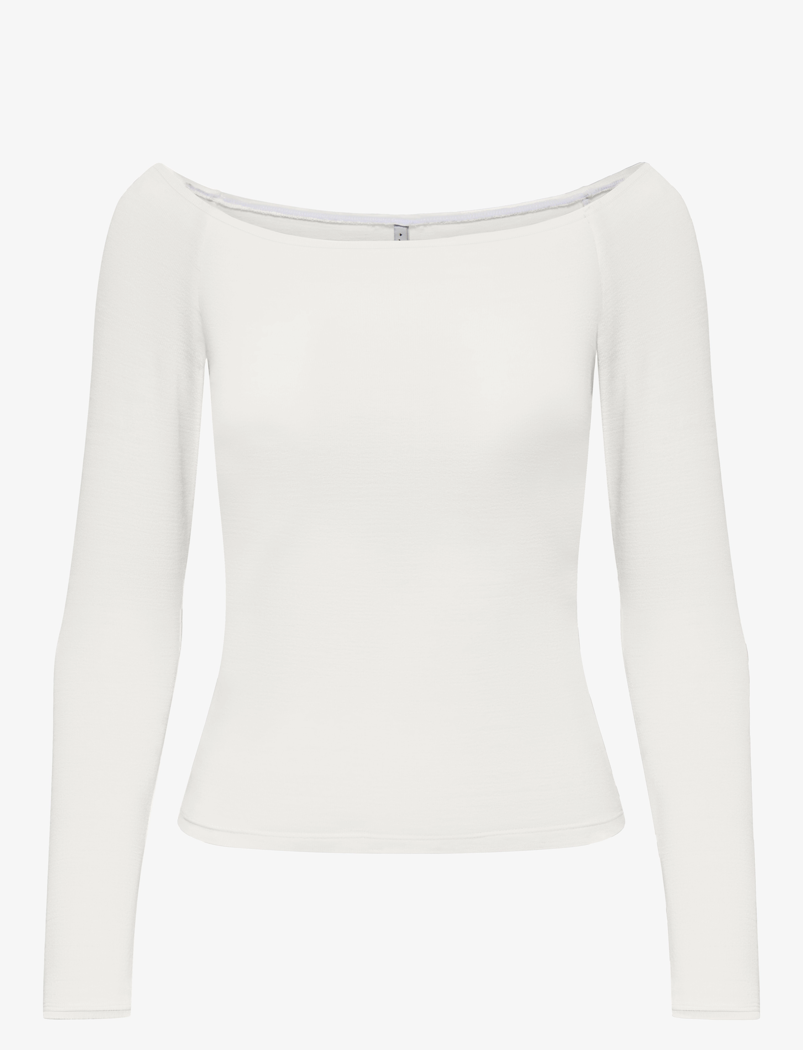ONLY ONLGLAMOUR L/S BOAT NECK TOP BOX CC JRS - Transitional Layering - CLOUD DANCER / white