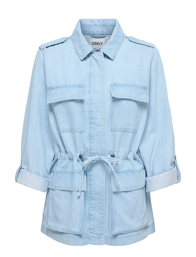 ONLY - ONLKENYA L/S UTILITY DNM JKT AKM - frühlingsjacken - light blue denim - 0