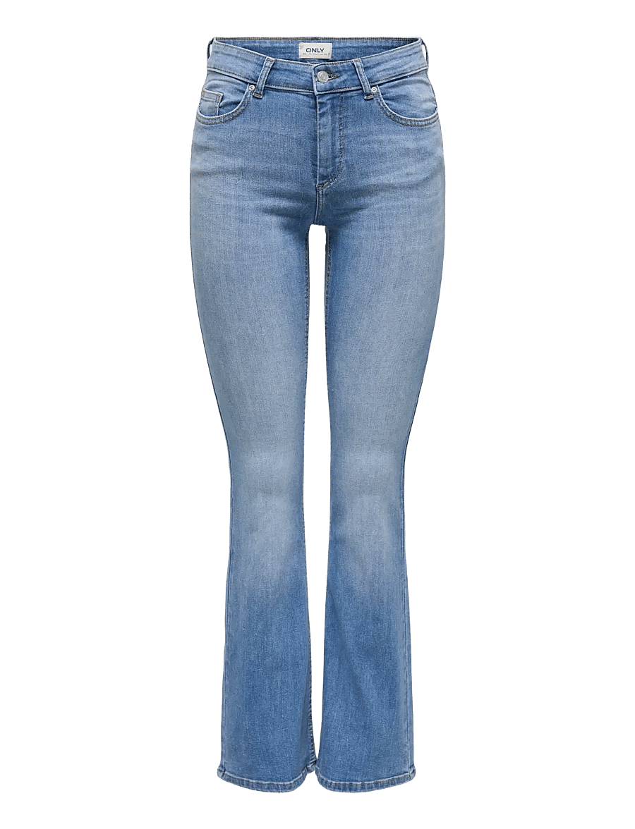 ONLY - ONLBLUSH MW B-P FLARED TAI222 DNMNOOS - schlaghosen - medium blue denim - 1