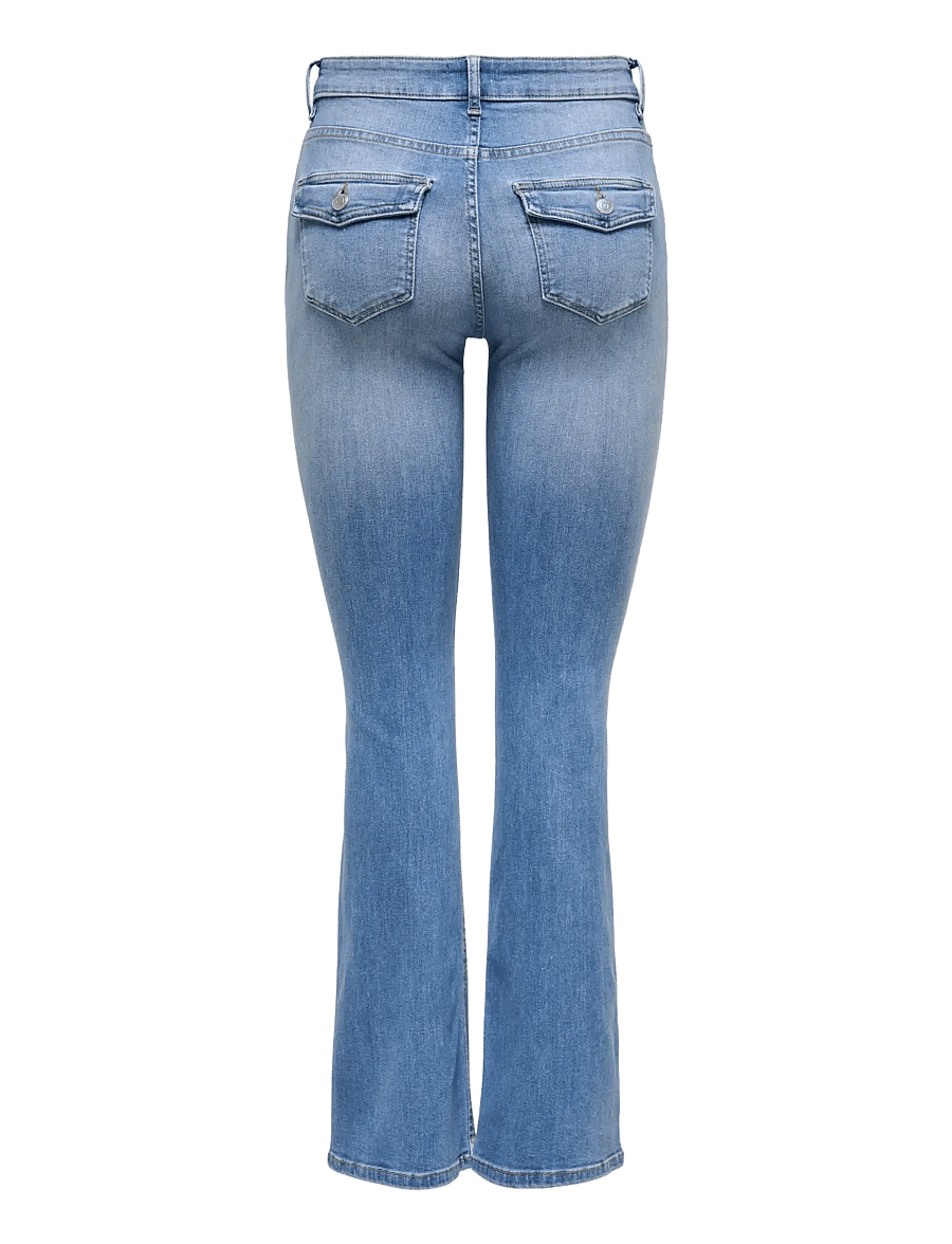 ONLY - ONLBLUSH MW B-P FLARED TAI222 DNMNOOS - schlaghosen - medium blue denim - 2