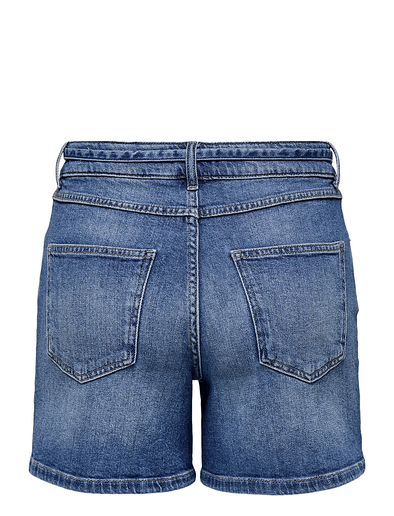 ONLY - ONLGIANNA MW BELTED SHORTS AZG DNM NOOS - jeansshorts - medium blue denim - 2