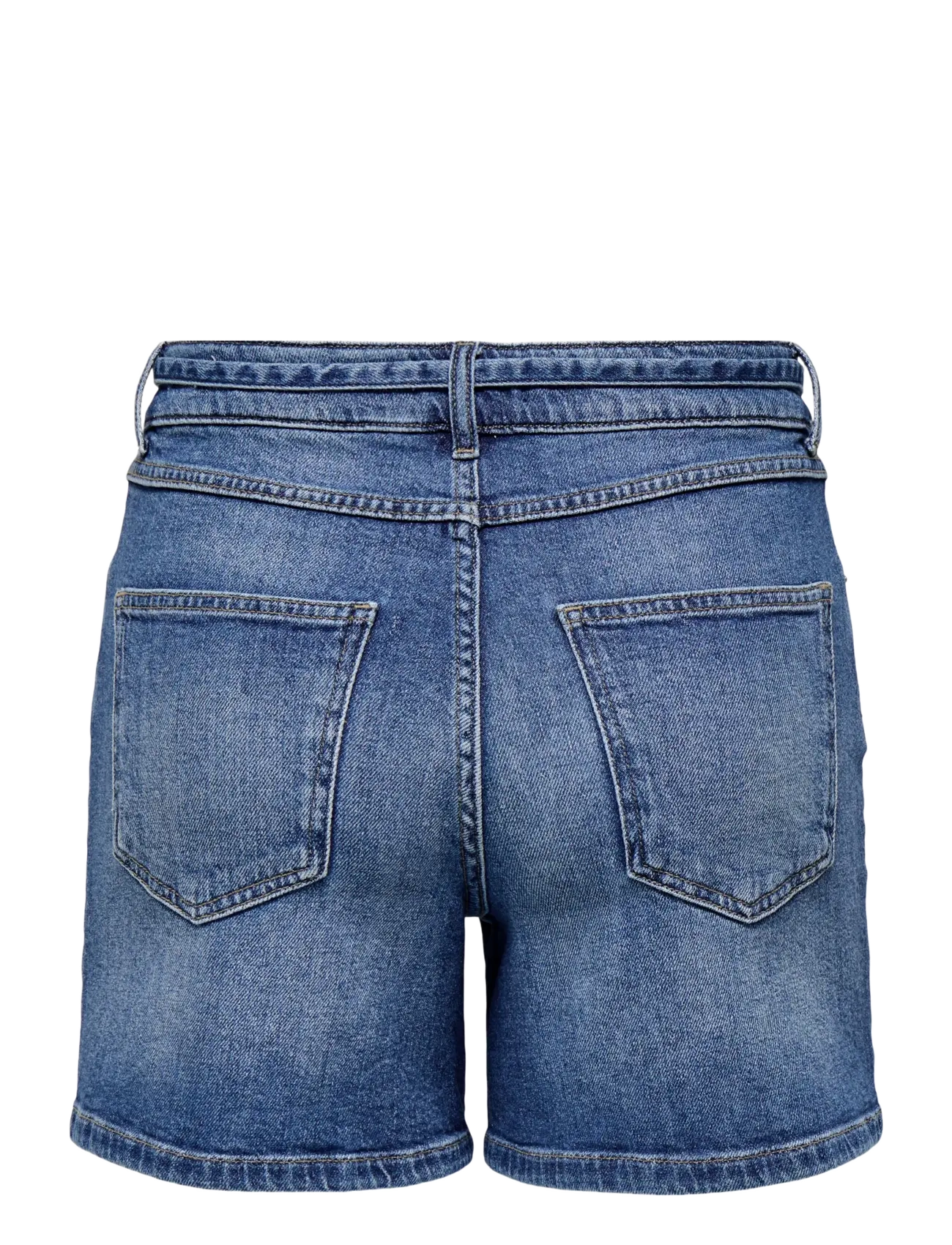 ONLY - ONLGIANNA MW BELTED SHORTS AZG DNM NOOS - jeansshorts - medium blue denim - 2
