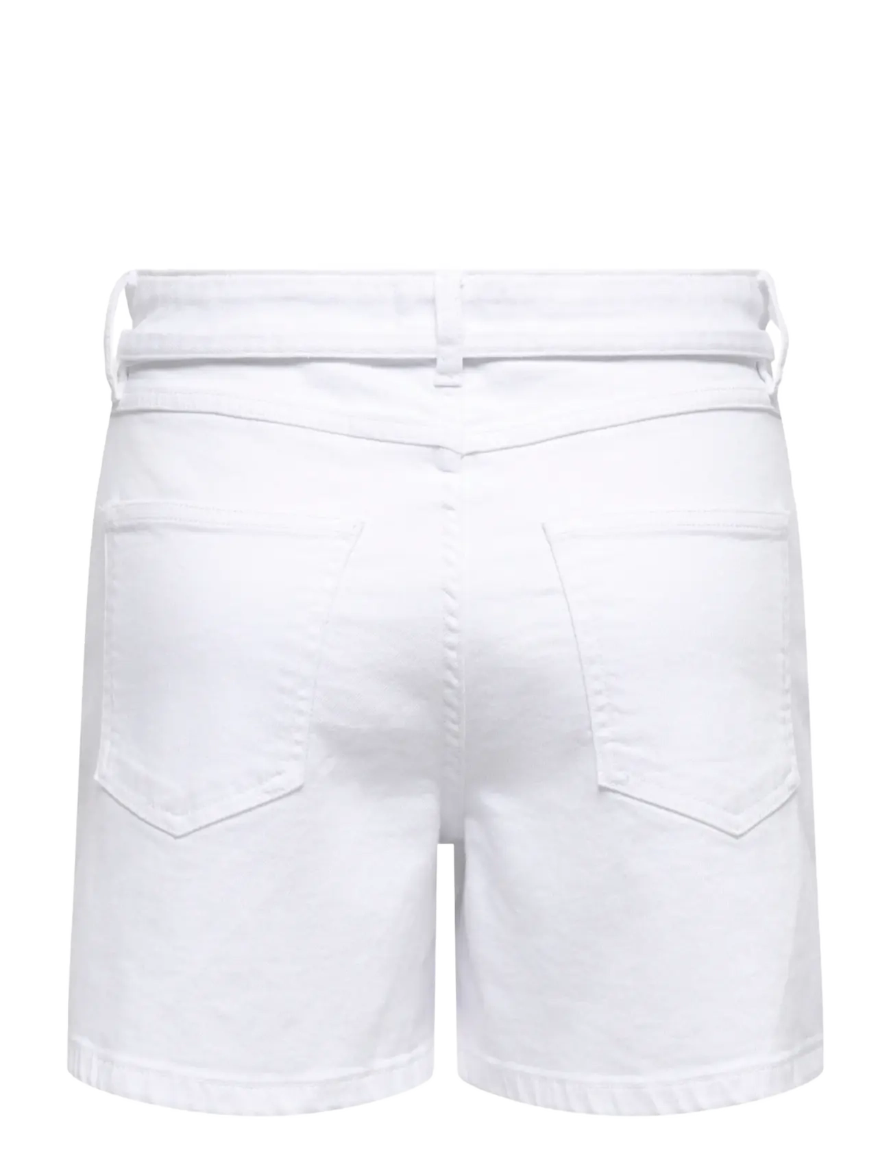 ONLY - ONLGIANNA MW BELTED SHORTS AZG DNM NOOS - jorts - white denim - 2