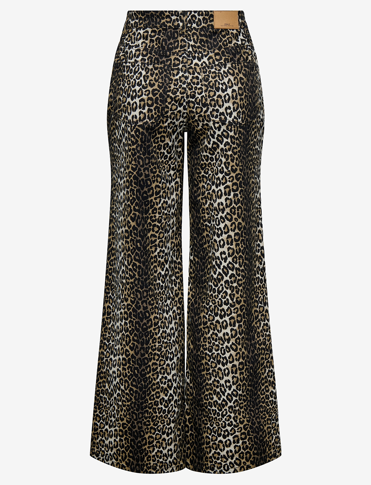 ONLY - ONLMADISON HW WIDE AOP LONG PNT CS - bukser med brede ben - black - 2