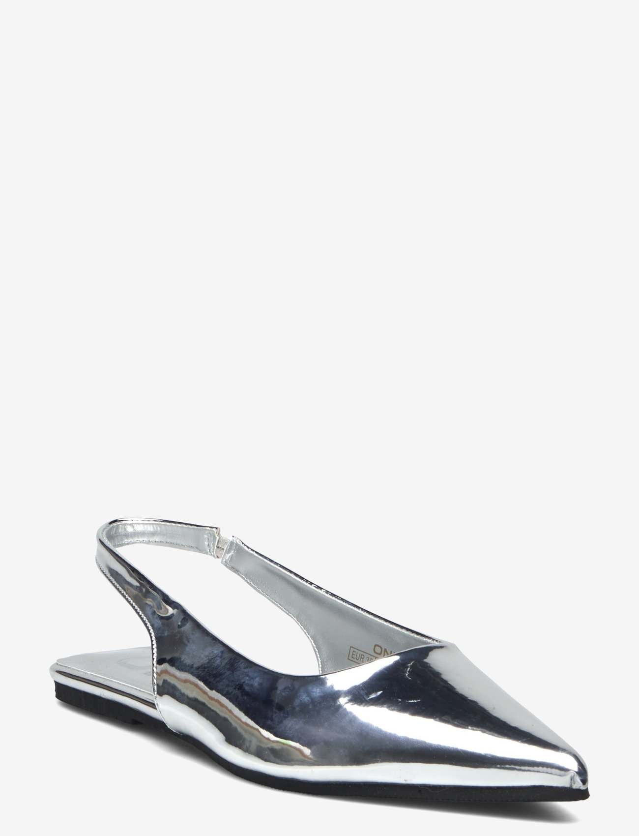 ONLY - ONLAURA-2 PU SLINGBACK BALLARINA - Žemakulnės basutės atviru kulnu - silver - 0