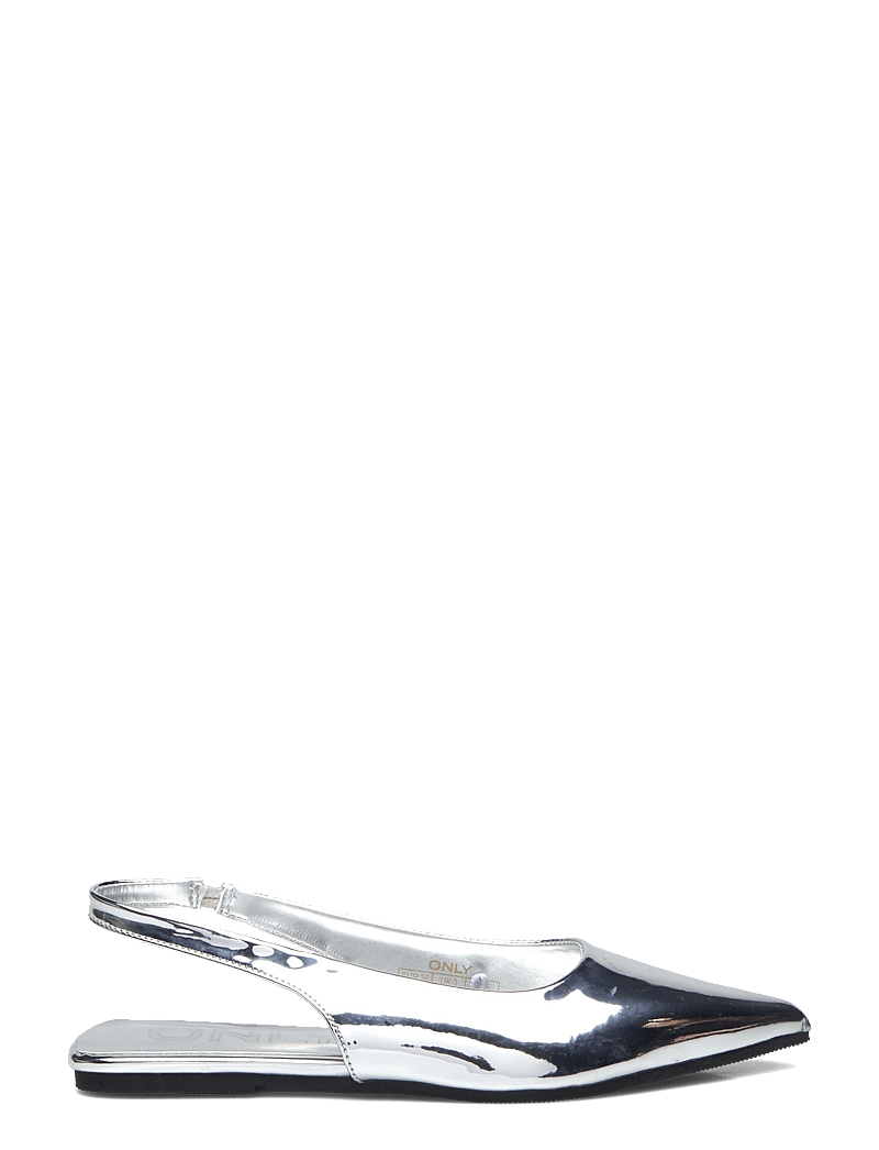 ONLY - ONLAURA-2 PU SLINGBACK BALLARINA - Žemakulnės basutės atviru kulnu - silver - 1