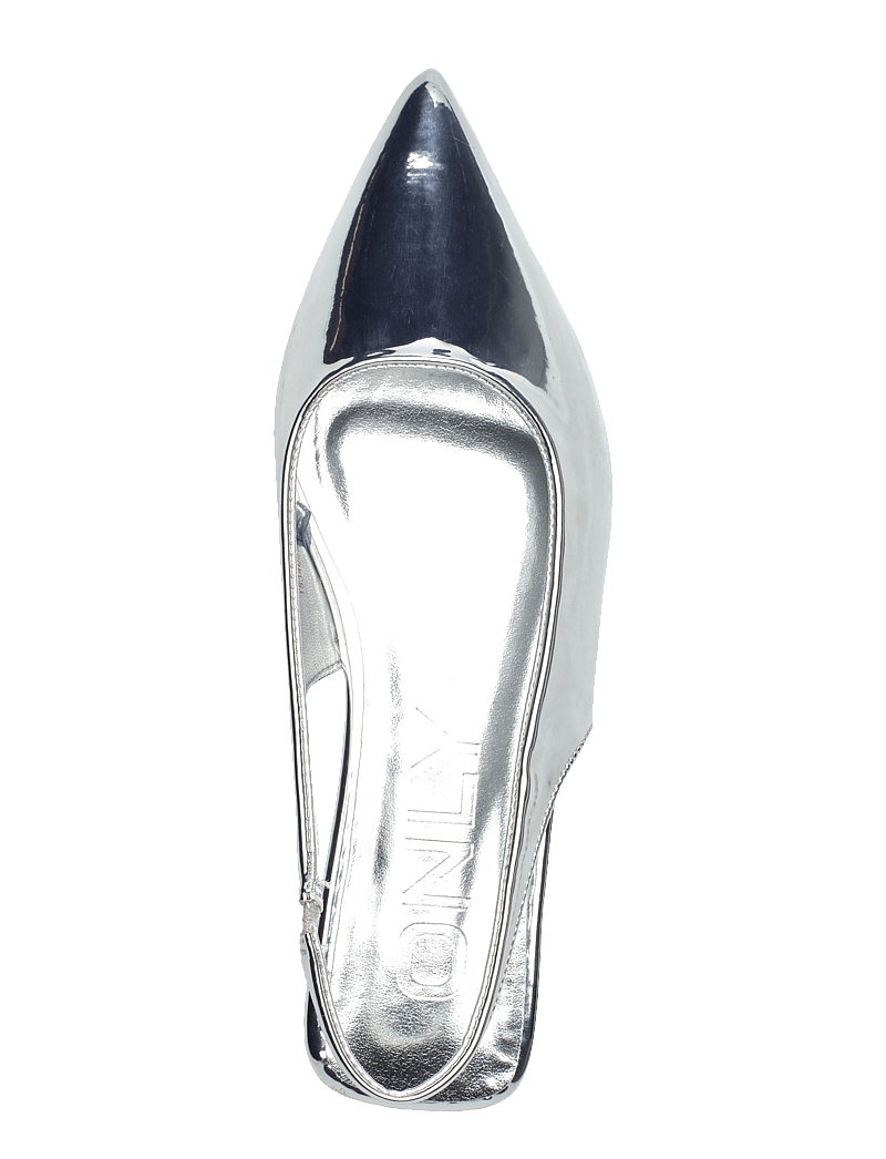 ONLY - ONLAURA-2 PU SLINGBACK BALLARINA - Žemakulnės basutės atviru kulnu - silver - 3