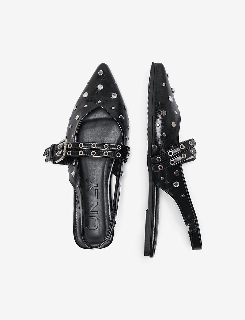 ONLY - ONLAURA-5 PU SLINGBACK BUCKLE BALLARINA - flache slingbacks - black - 0