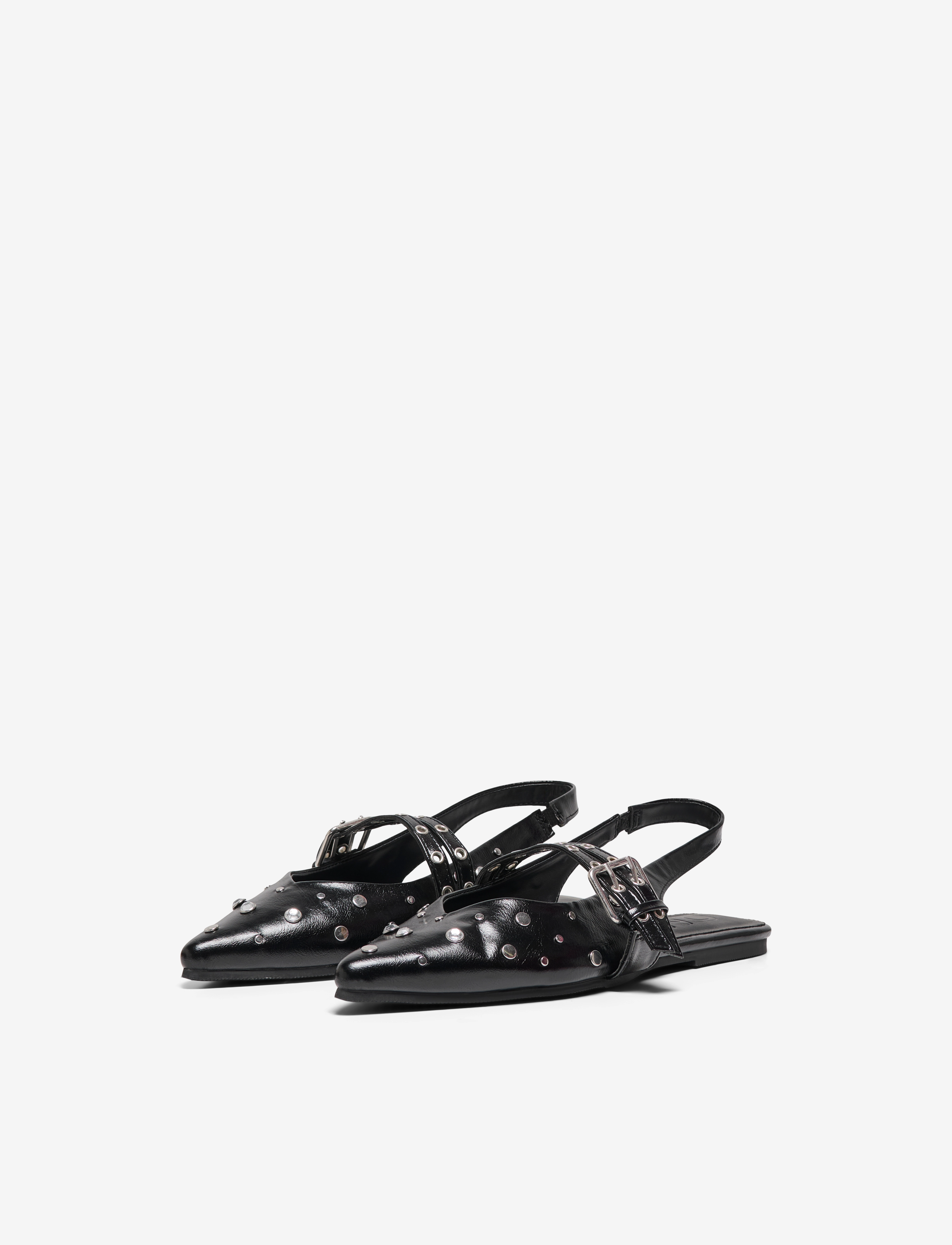 ONLY - ONLAURA-5 PU SLINGBACK BUCKLE BALLARINA - erilised sündmused - black - 3