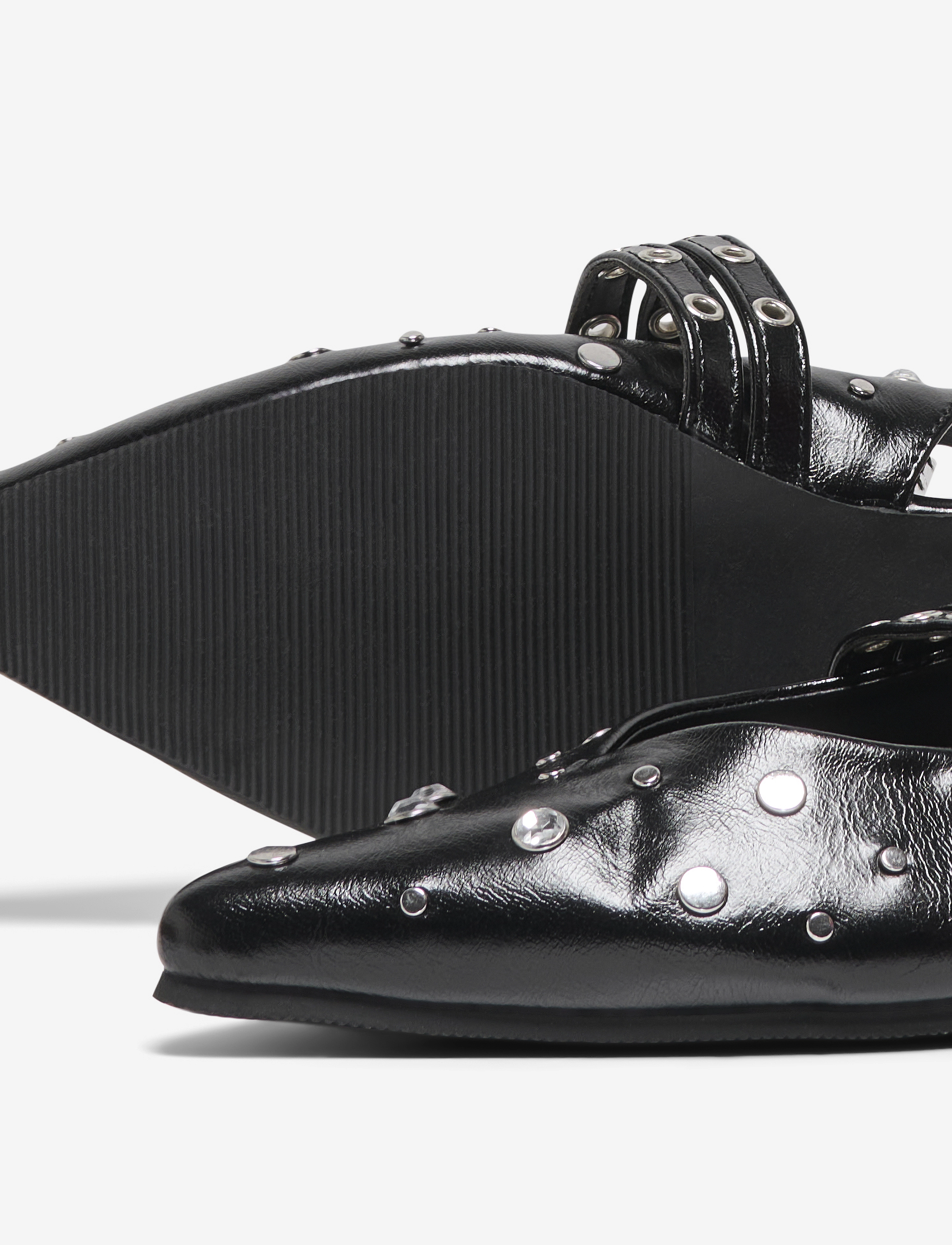 ONLY - ONLAURA-5 PU SLINGBACK BUCKLE BALLARINA - erilised sündmused - black - 4