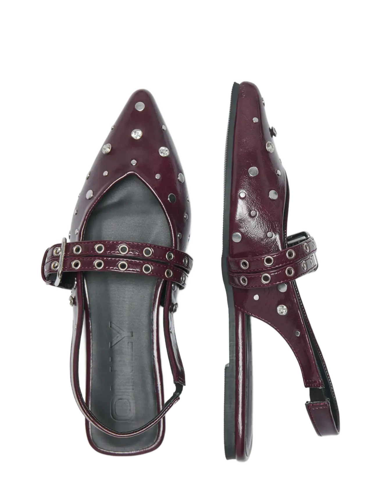 ONLY - ONLAURA-5 PU SLINGBACK BUCKLE BALLARINA - særlige begivenheder - burgundy - 1