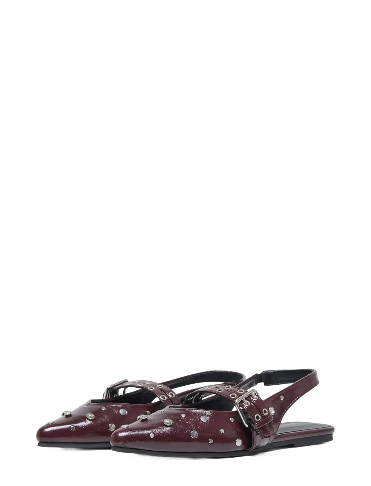 ONLY - ONLAURA-5 PU SLINGBACK BUCKLE BALLARINA - særlige begivenheder - burgundy - 3