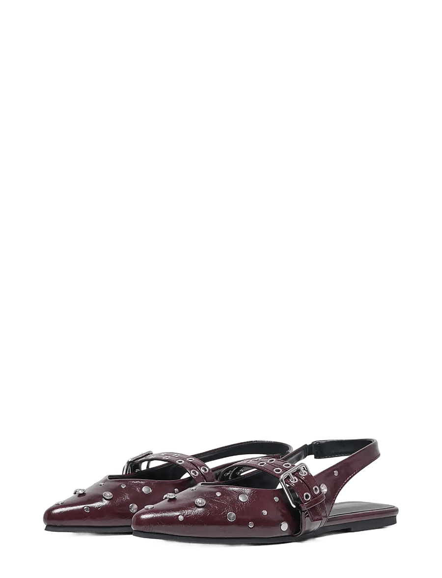 ONLY - ONLAURA-5 PU SLINGBACK BUCKLE BALLARINA - besondere anlässe - burgundy - 3