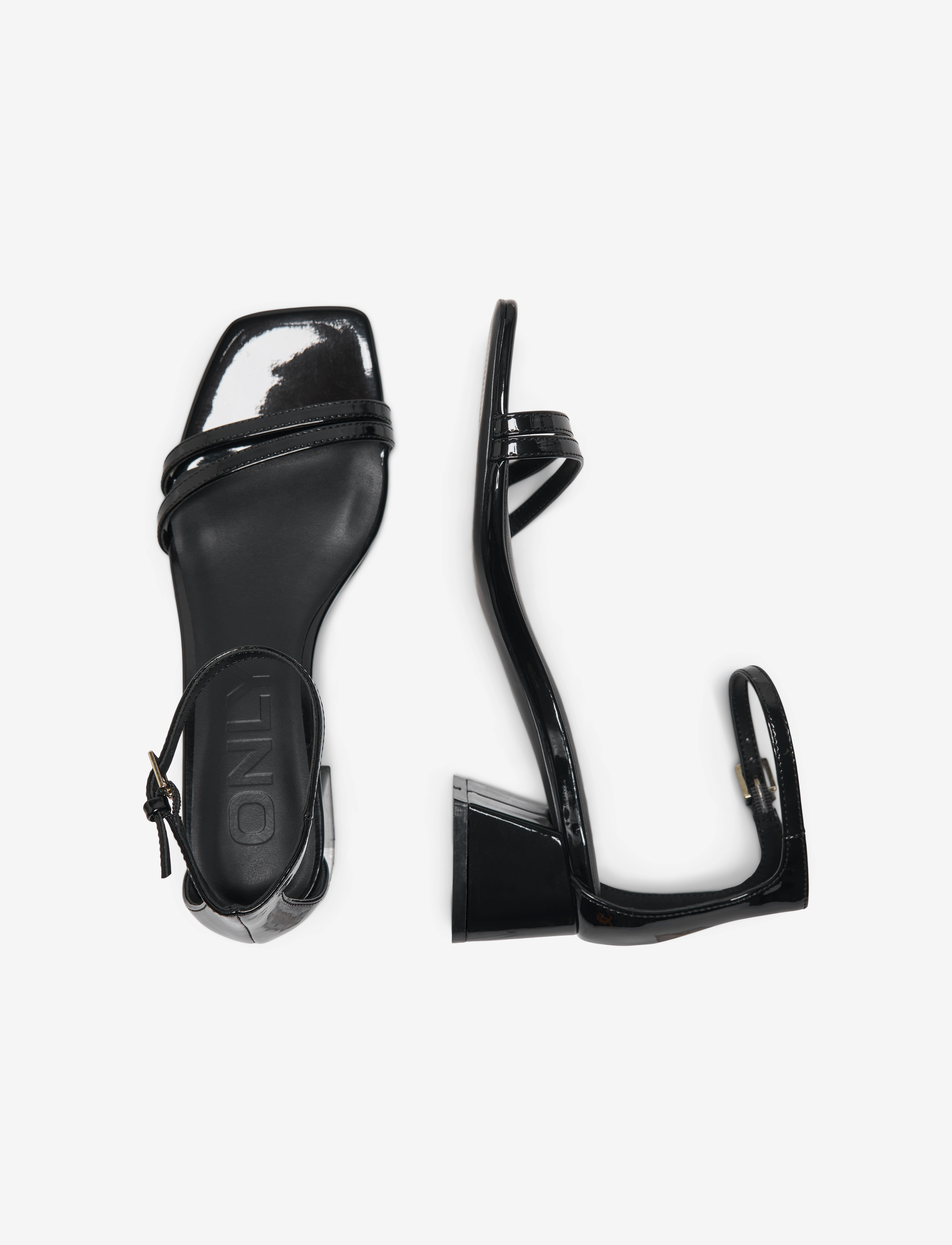ONLY - ONLAYLIN-5 PU STRAPPY HEELED SANDAL - sandales à talons - black - 3