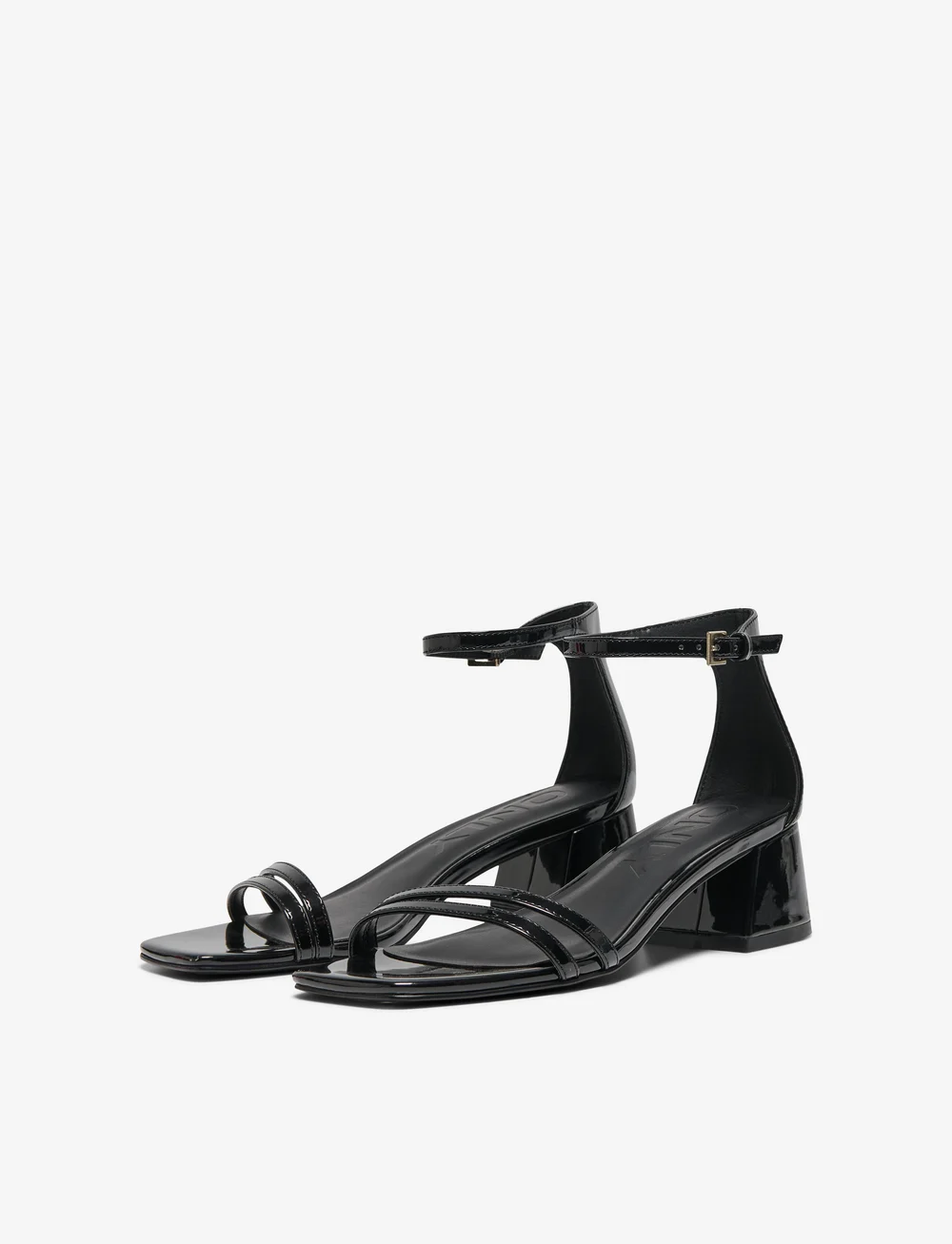 ONLY - ONLAYLIN-5 PU STRAPPY HEELED SANDAL - lahtised kontsakingad - black - 4