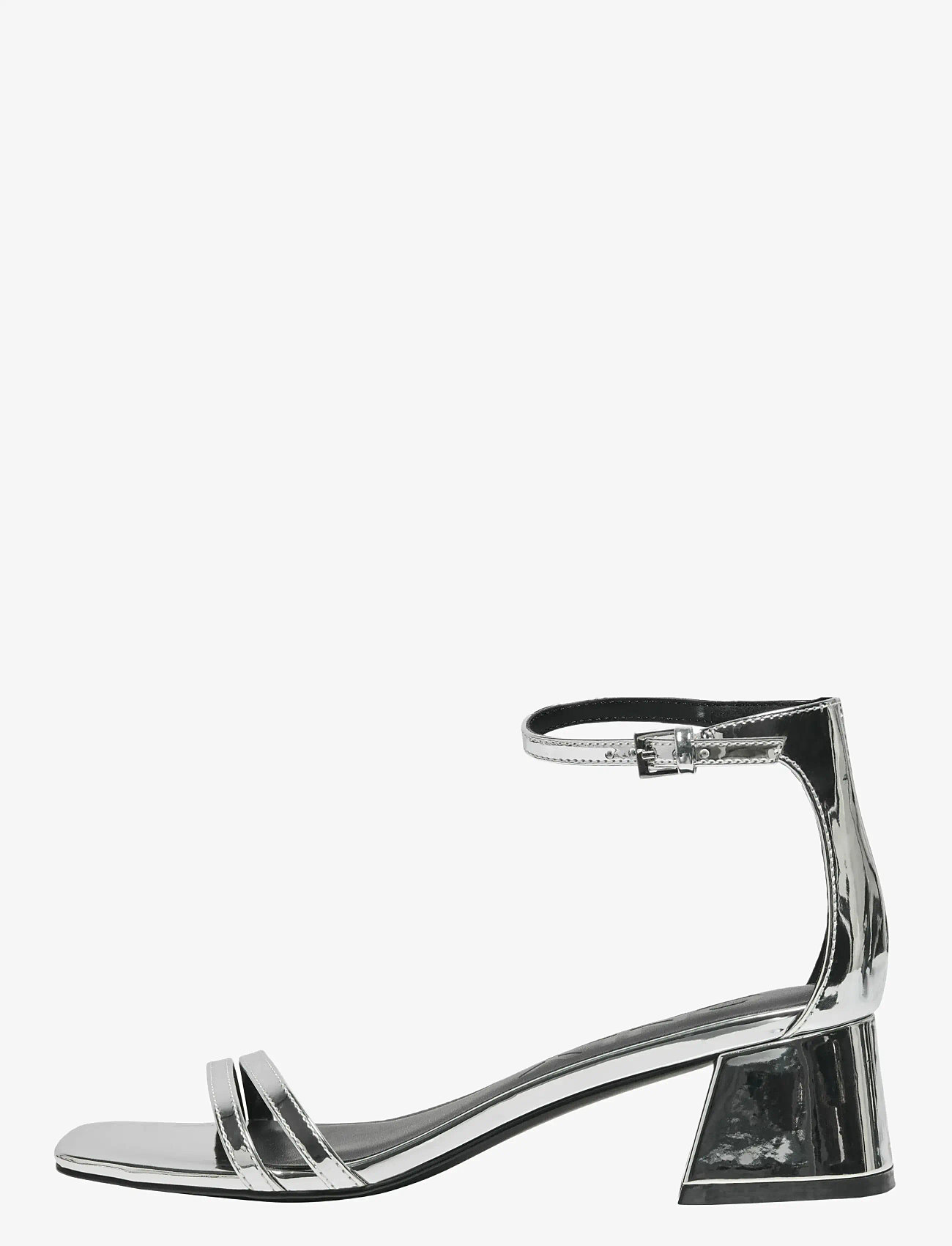 ONLY - ONLAYLIN-5 PU STRAPPY HEELED SANDAL - sandaler med hæl - silver - 0