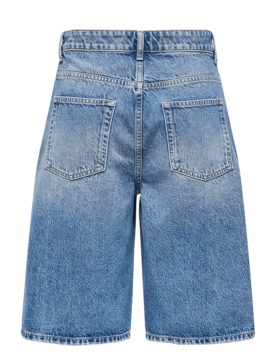 ONLY - ONLMATE REG BAGGY LONG SHORTS DNM NOOS - jorts - medium blue denim - 2
