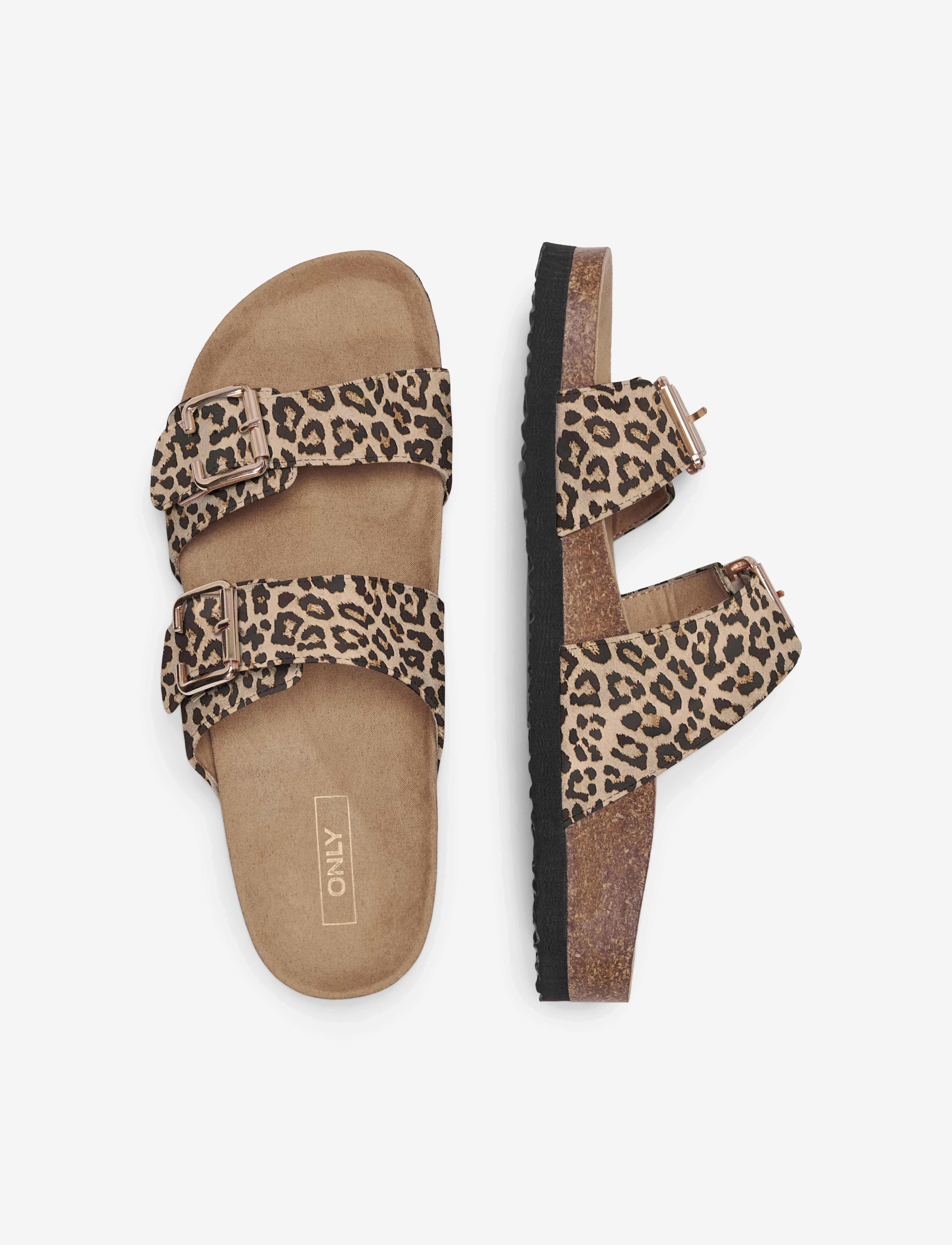 ONLY Onlmaxi-13 Leo Strap Buckle Sandal, 38, Beige, Sandaler > Flade Sandals, Dame