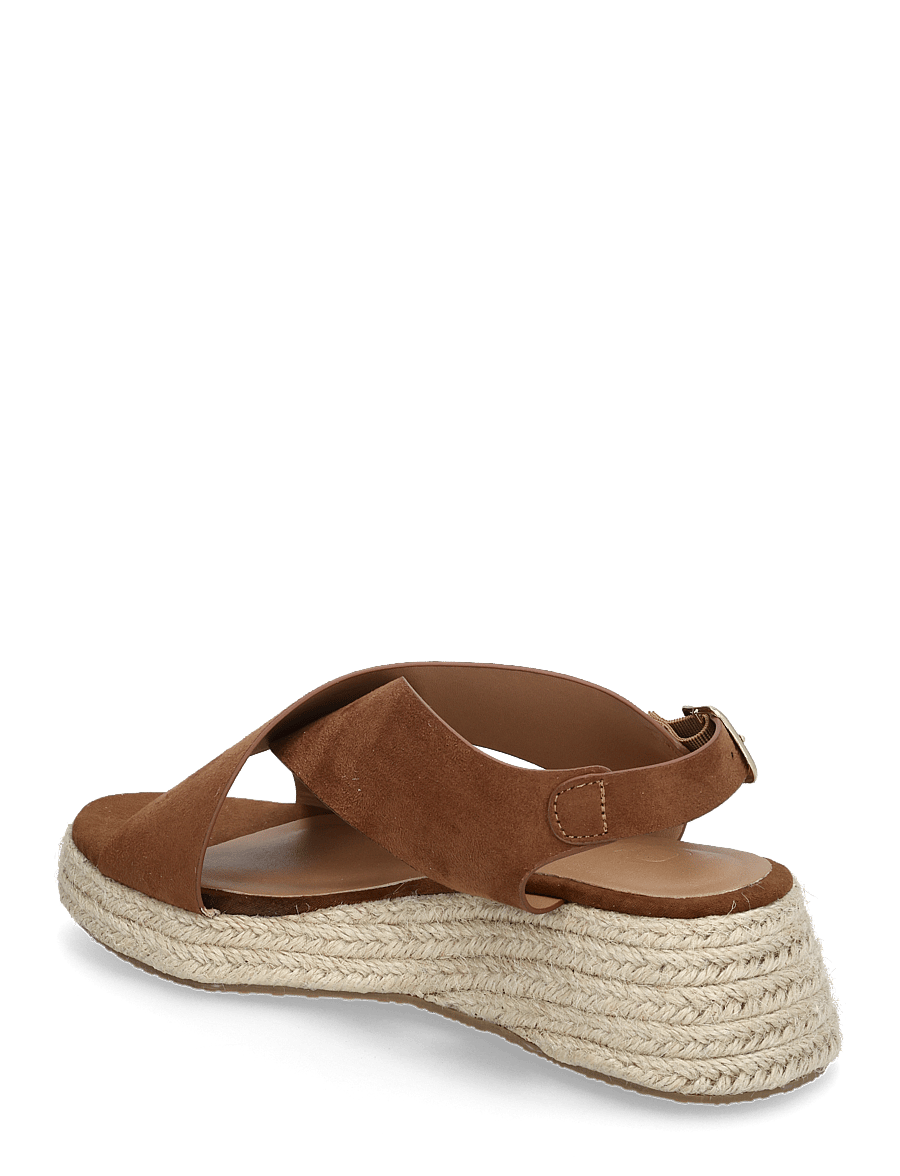 ONLY - ONLMINERVA-2 MF CROSS STRAP WEDGE - flade sandaler - cognac - 2