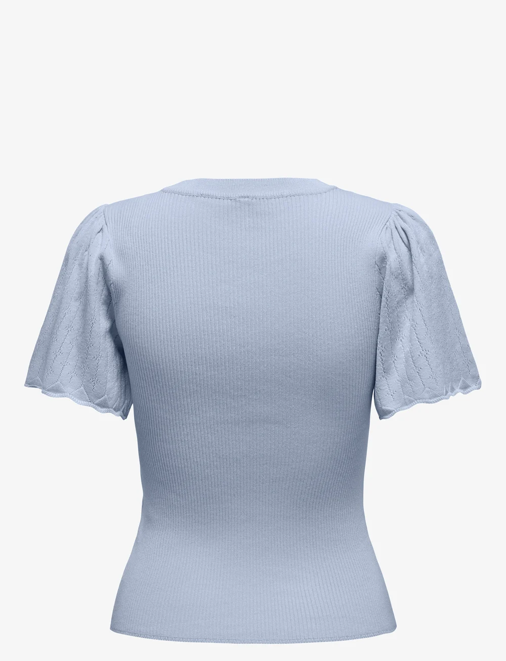 ONLY - ONLANJELICA SS DETAIL O-NECK KNT - t-shirts - soft chambray - 2