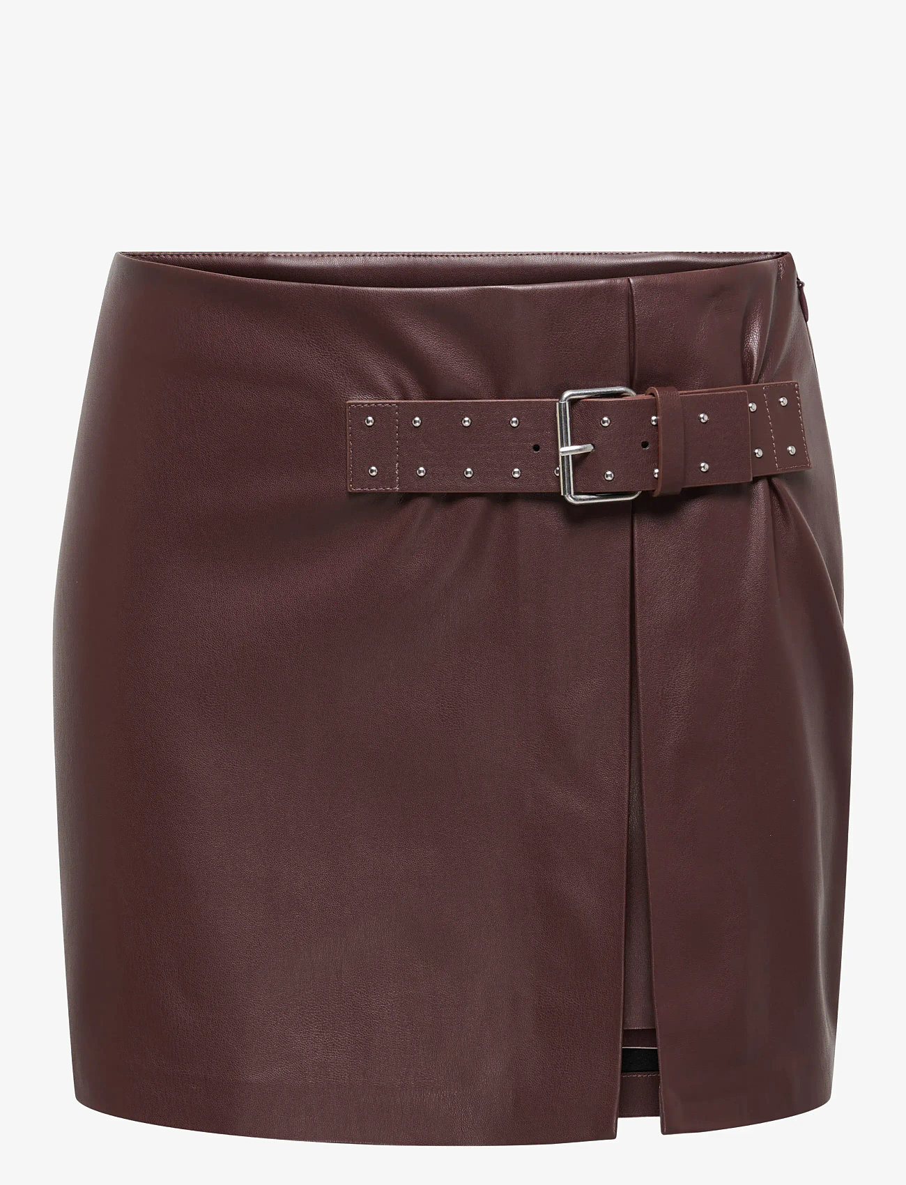 ONLY - ONLCASSIDY FAUX LEATHER SKIRT OTW - korte nederdele - deep mahogany - 0