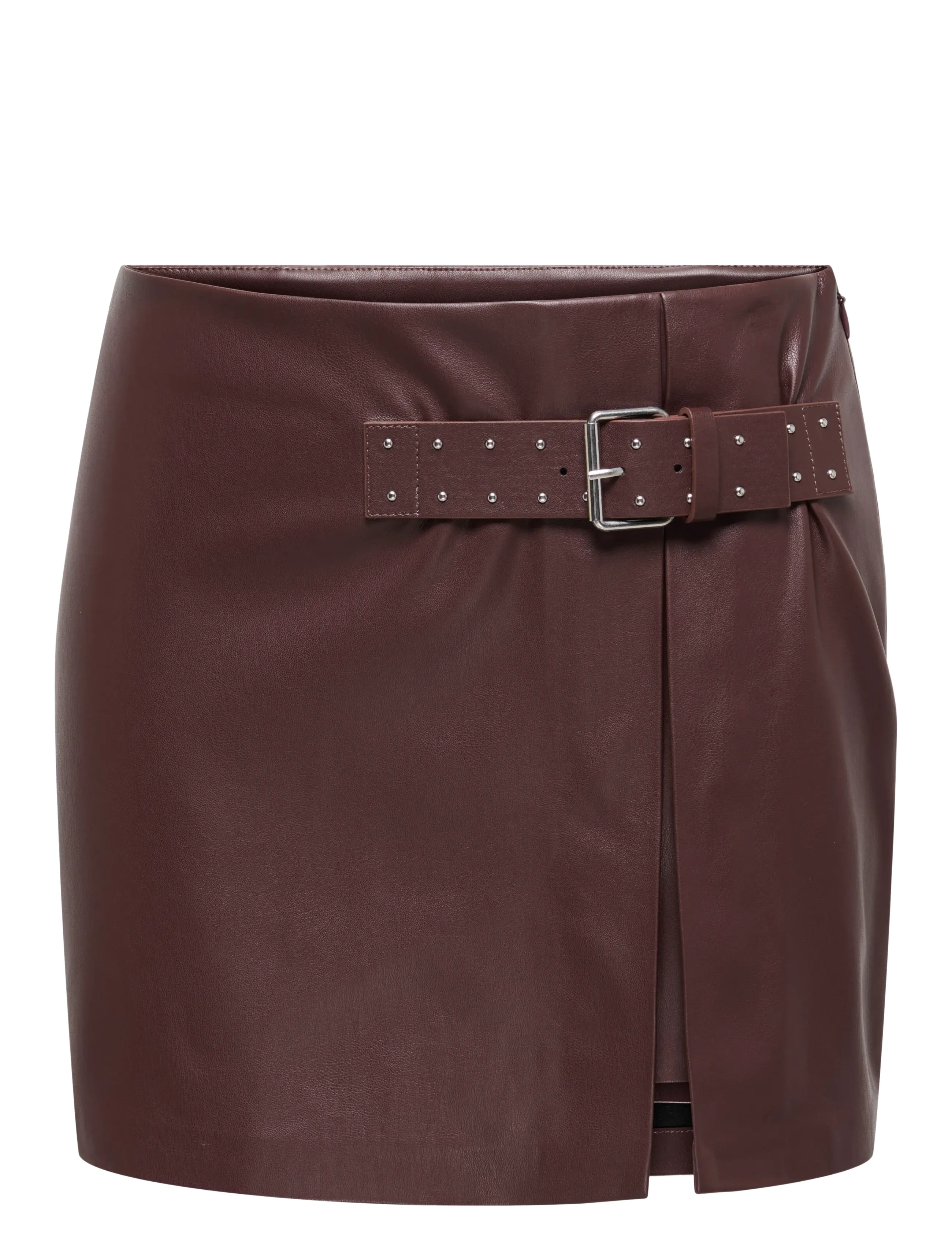 ONLY - ONLCASSIDY FAUX LEATHER SKIRT OTW - kurze röcke - deep mahogany - 0