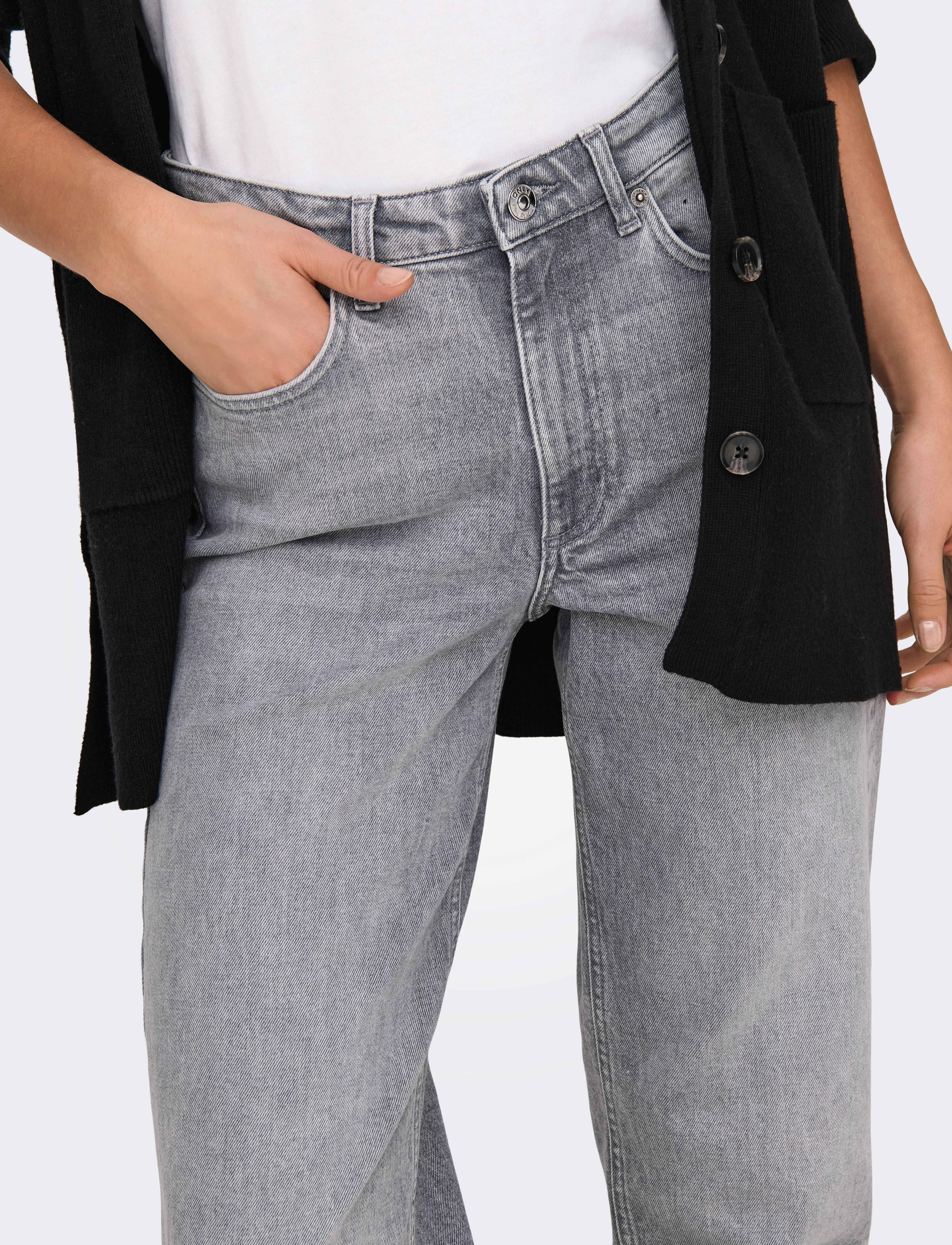 ONLY - ONLJUICY HW MOM REA707 DNM - medium grey denim - 4