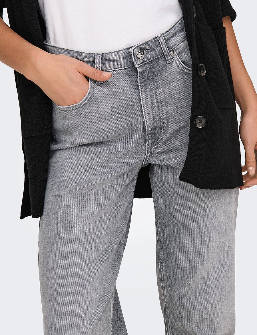 ONLY - ONLJUICY HW MOM REA707 DNM - medium grey denim - 4
