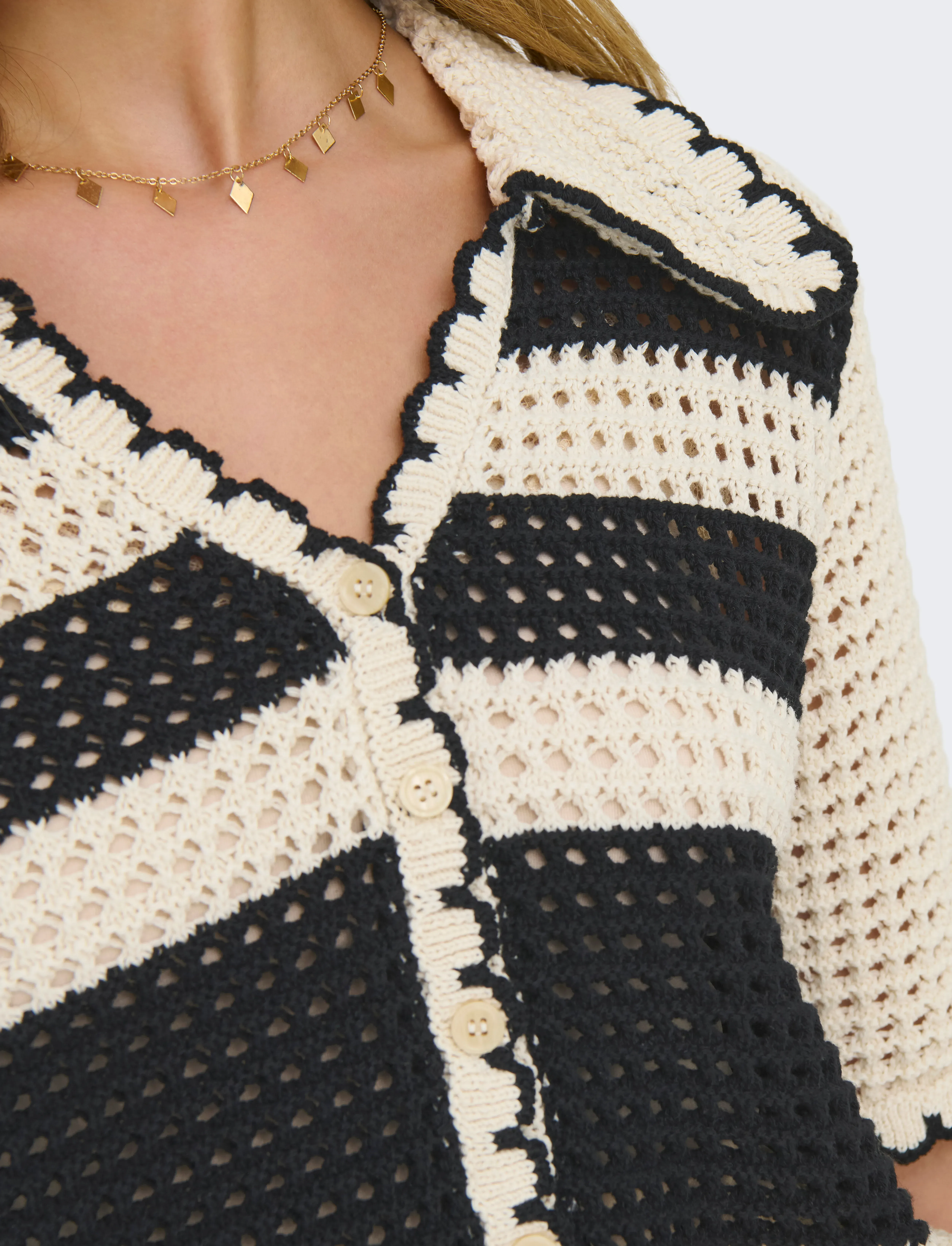ONLY - ONLLUCIE LIFE 3/4 CARDIGAN KNT - ecru - 4
