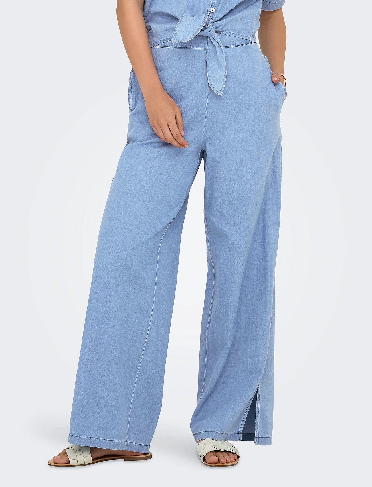 ONLNOVA AZURE CHIARA PANT PTM - LIGHT BLUE DENIM
