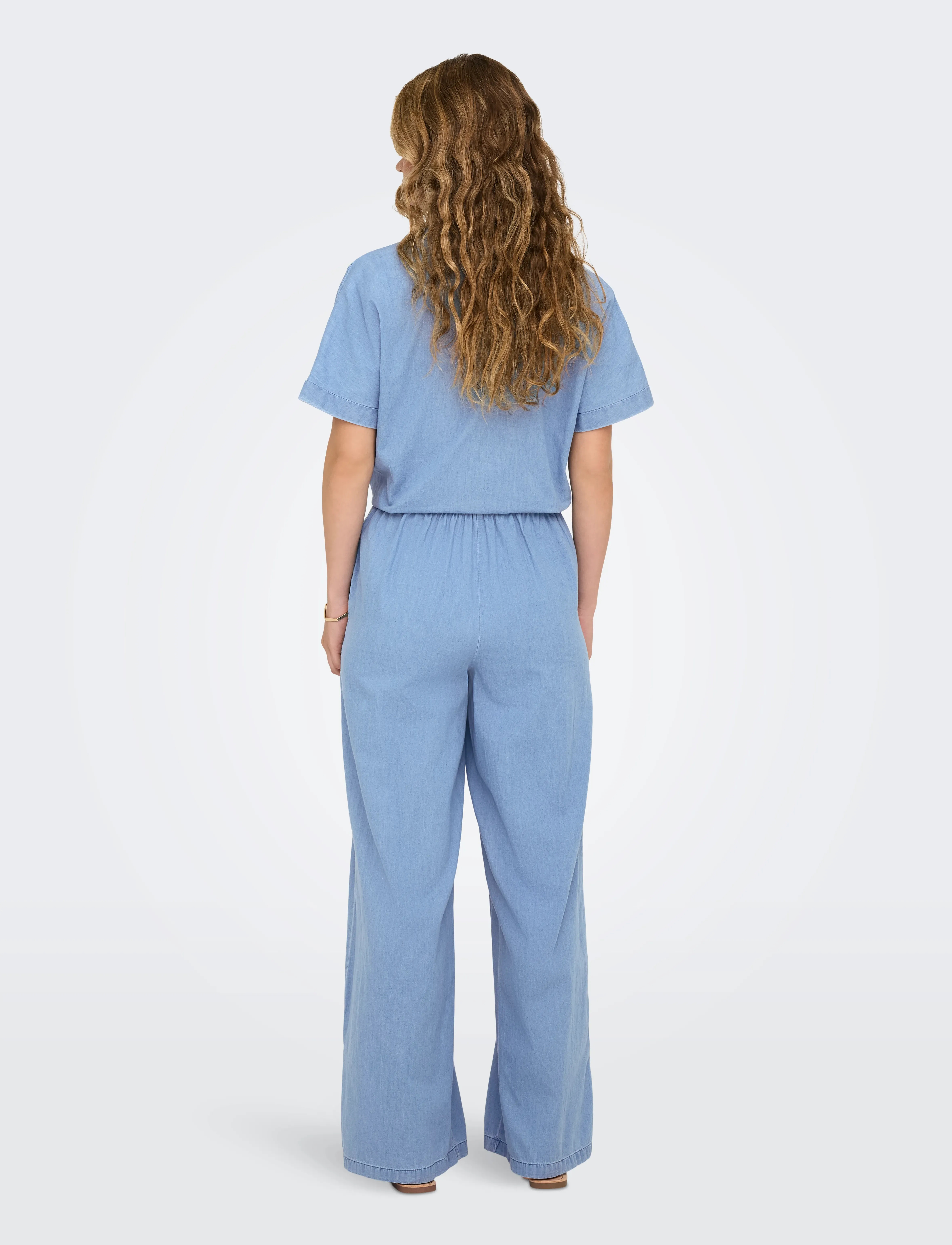 ONLY - ONLNOVA AZURE CHIARA PANT PTM - broeken met rechte pijp - light blue denim - 3