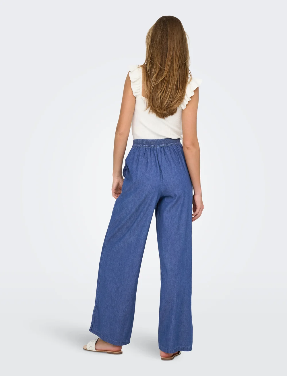 ONLY - ONLNOVA AZURE CHIARA PANT PTM - raka byxor - medium blue denim - 3