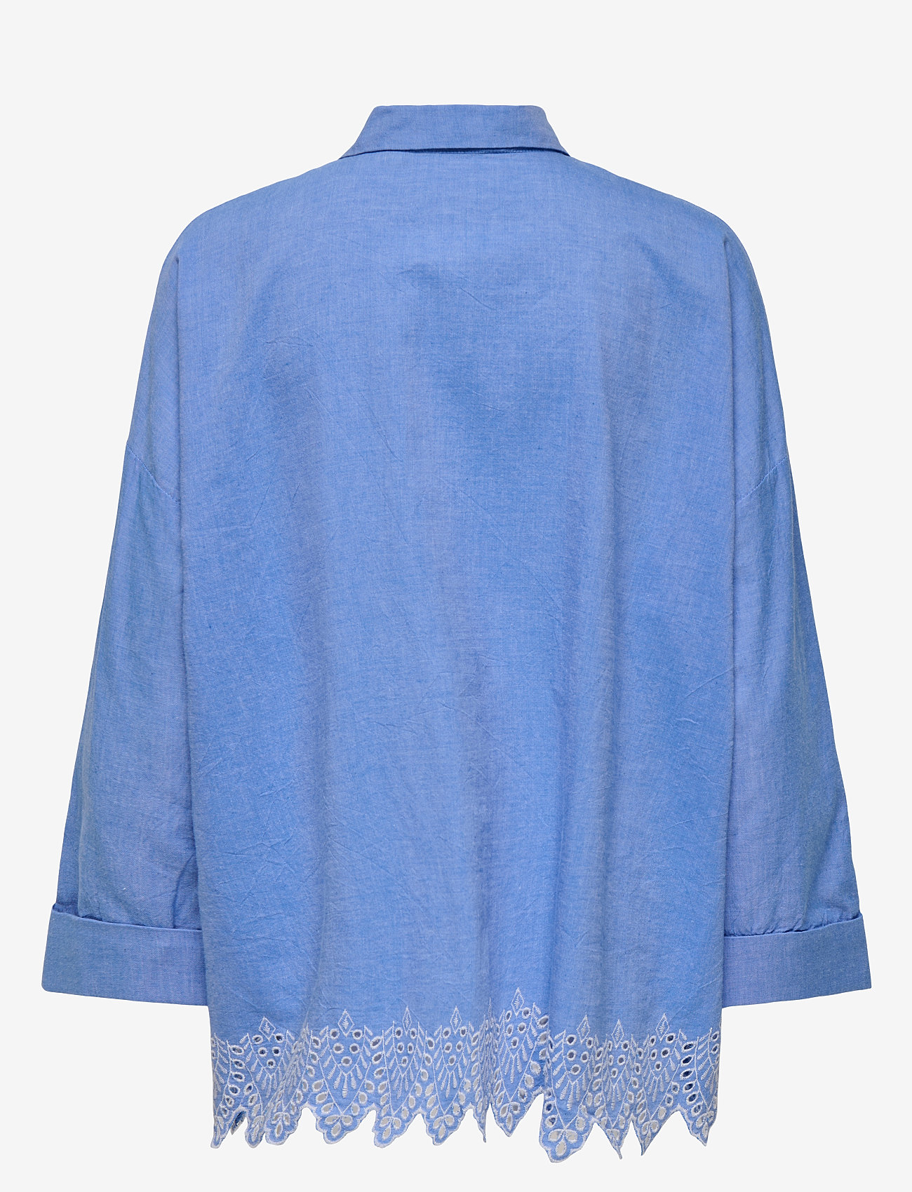 ONLY - ONLGRACES TULUM LS EMB SHIRT WVN - long-sleeved shirts - blue bonnet - 2
