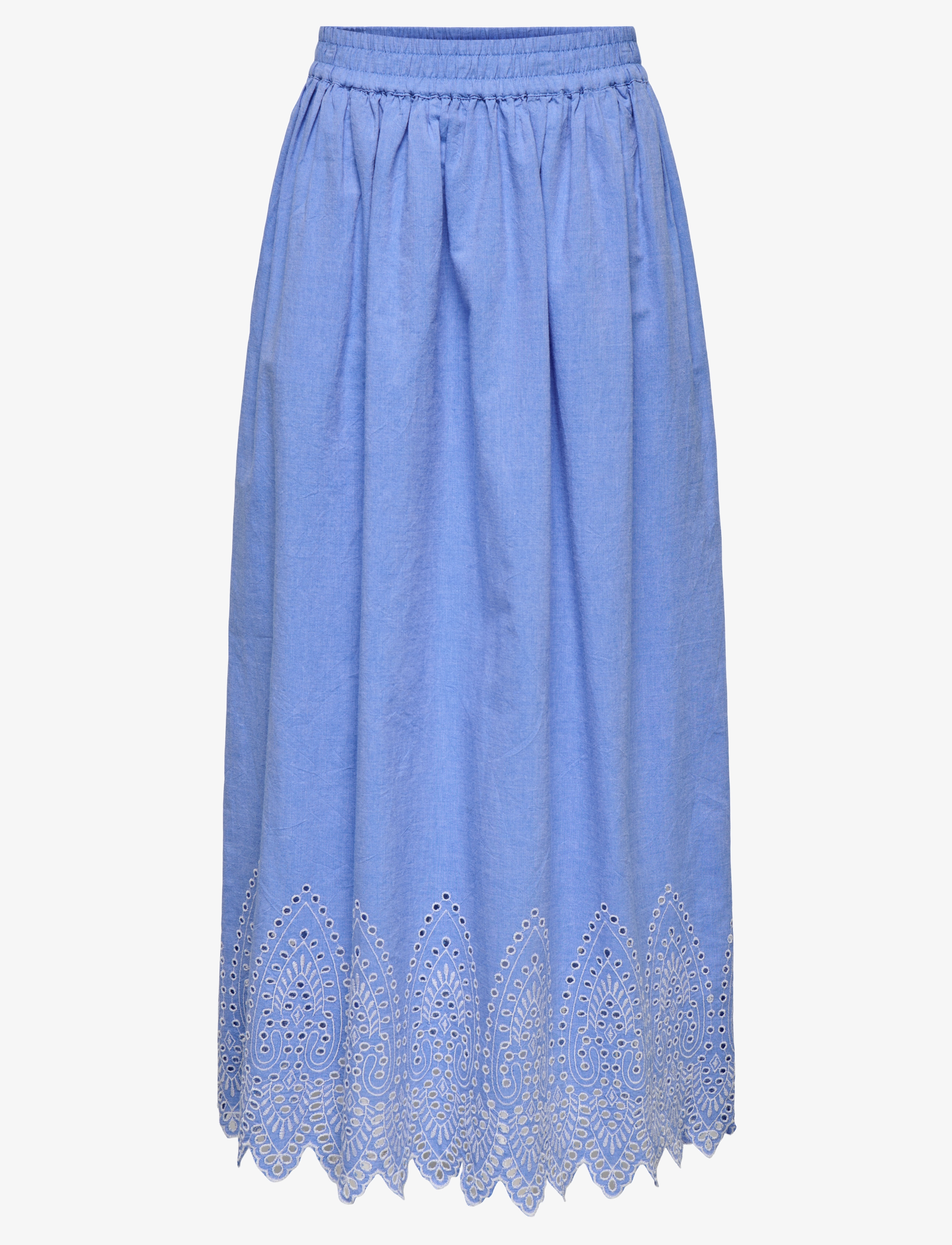 ONLY Onltulum Emb Maxi Rock Wvn Blau - XS - Damen