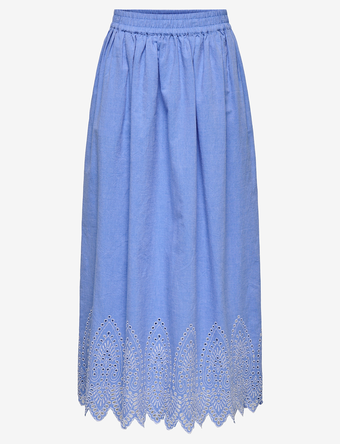 ONLY - ONLTULUM EMB MAXI SKIRT WVN - maksiseelikud - blue bonnet - 1