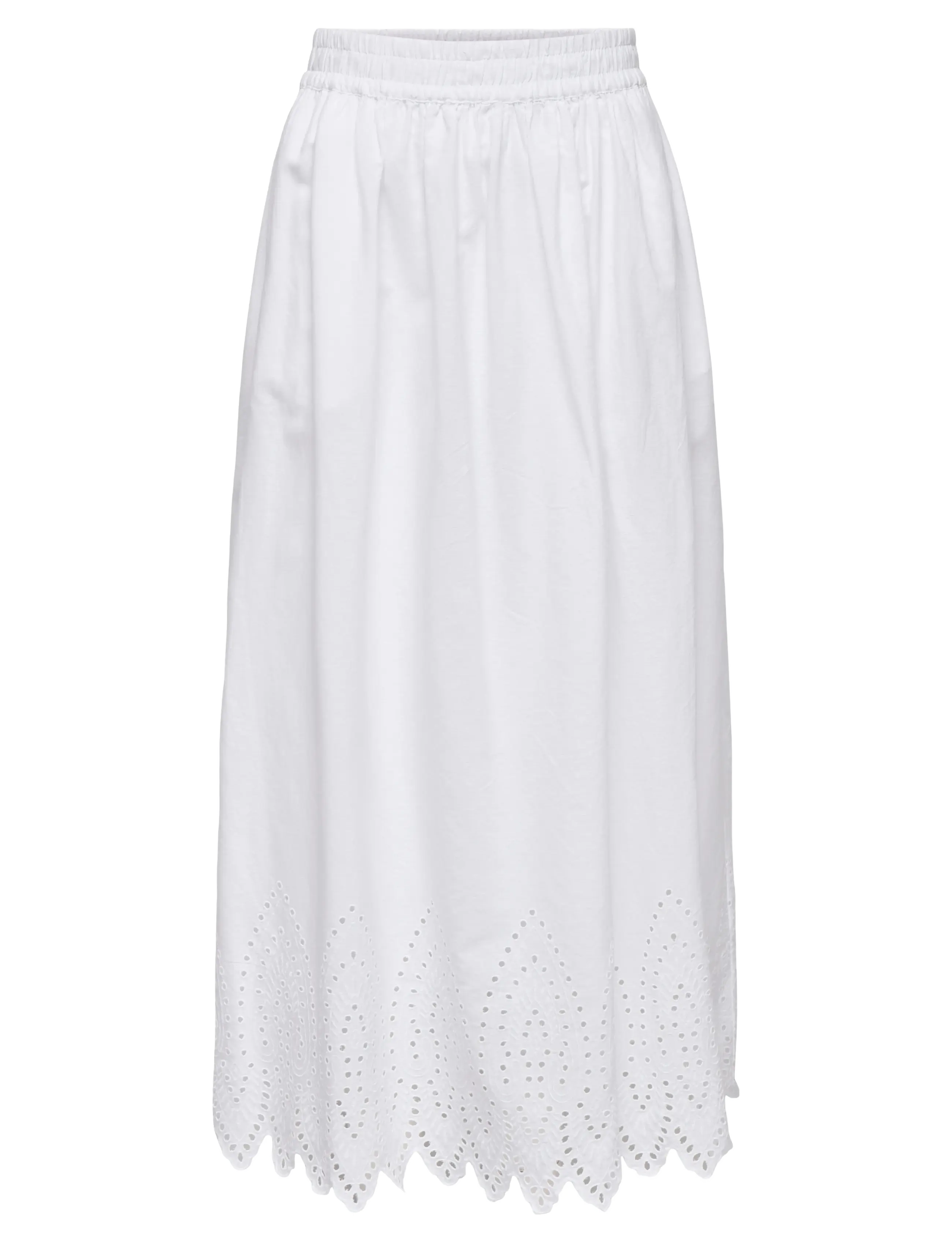 ONLY Onltulum Emb Maxi Rock Wvn Weiß - S - Damen