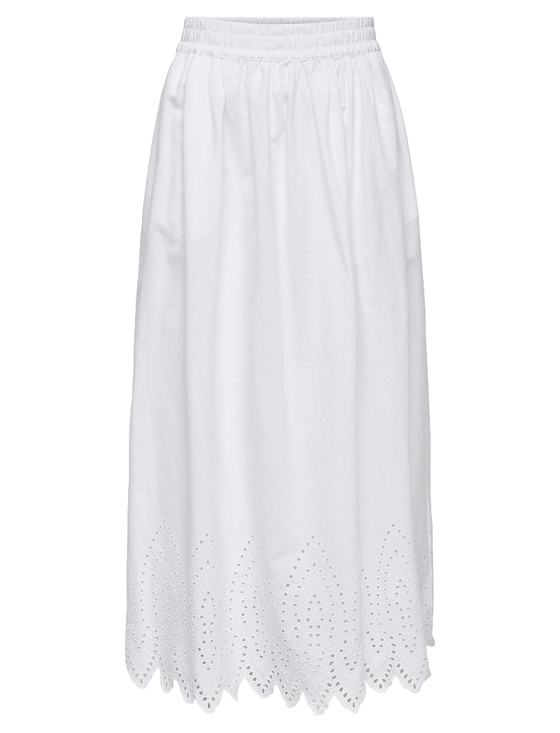ONLY - ONLTULUM EMB MAXI SKIRT WVN - jupes longues - bright white - 0